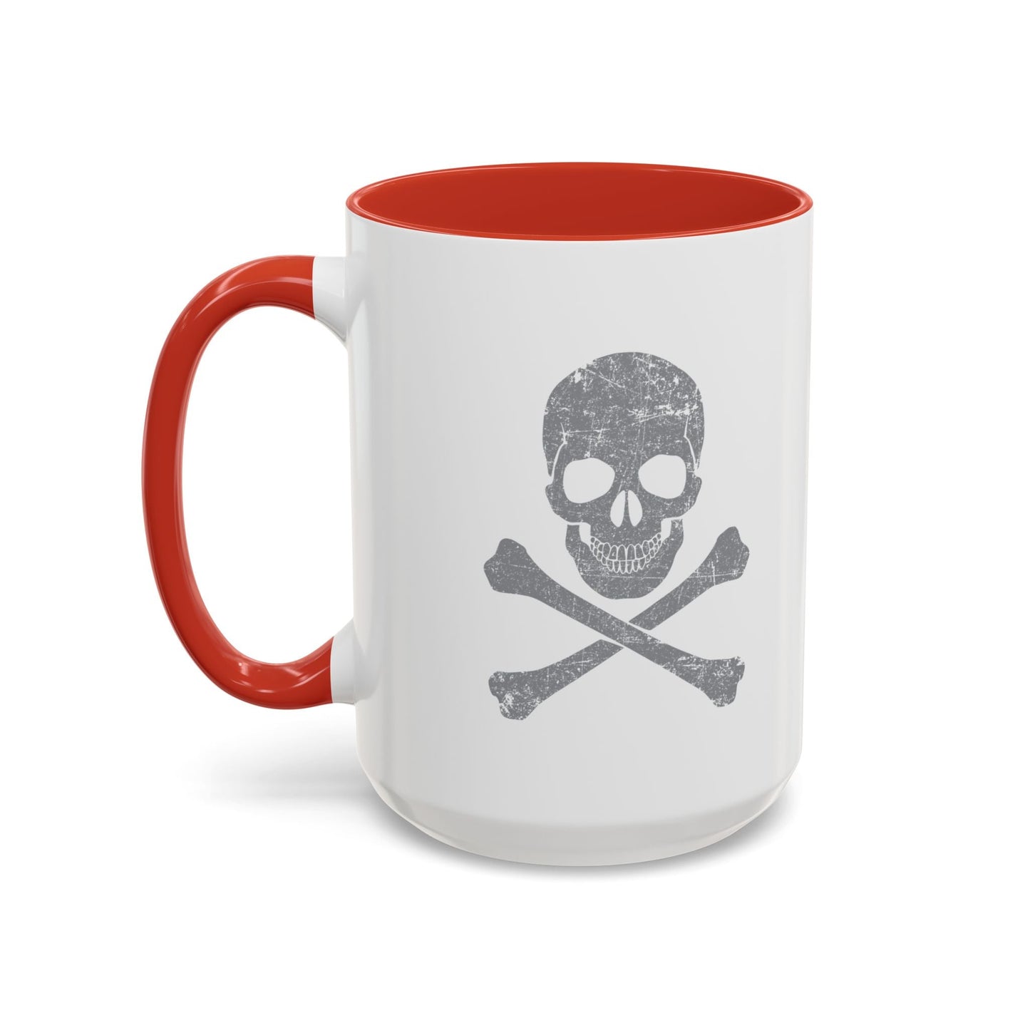 GRAY SKULL BONES Accent BiColor Funny Sarcastic Mug