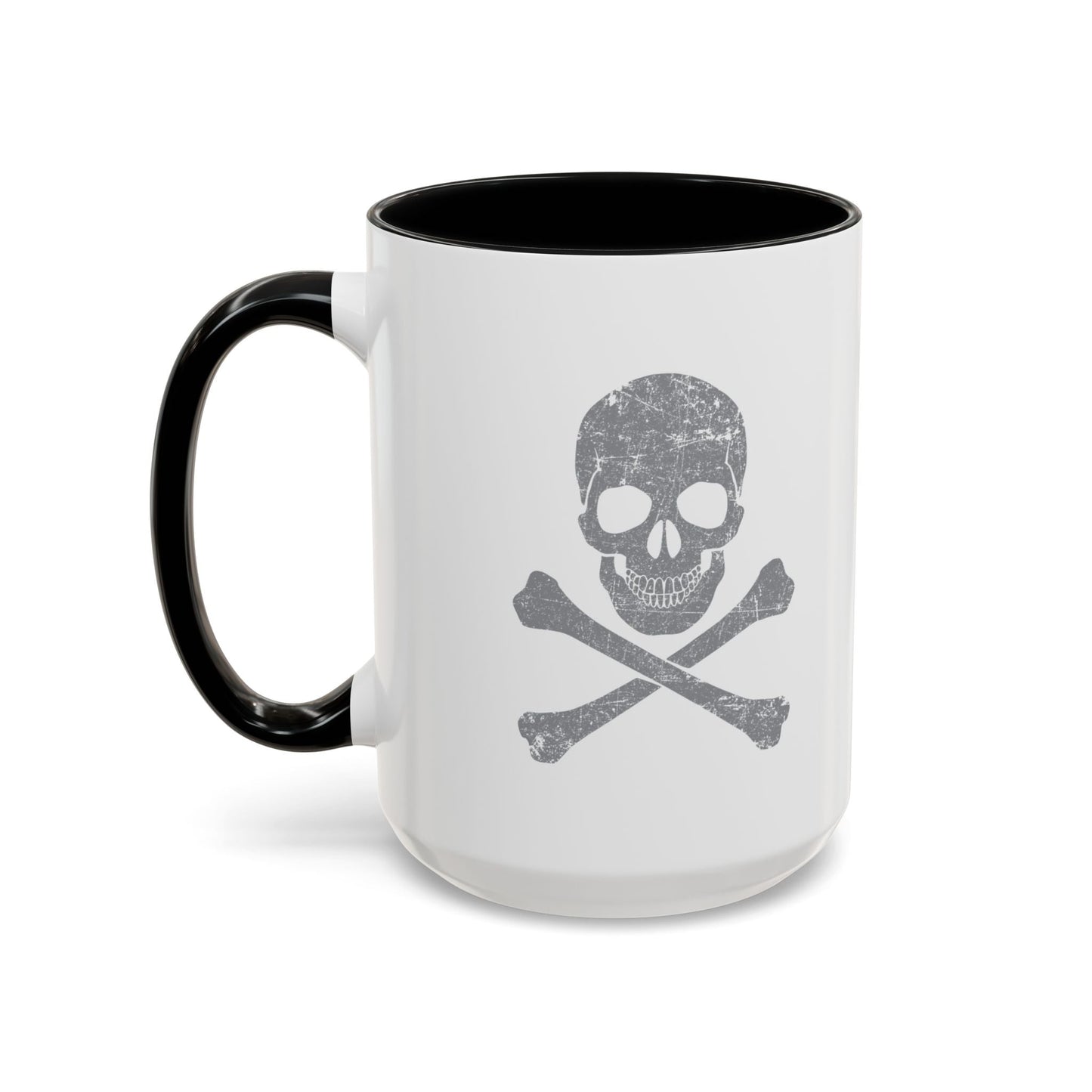 GRAY SKULL BONES Accent BiColor Funny Sarcastic Mug