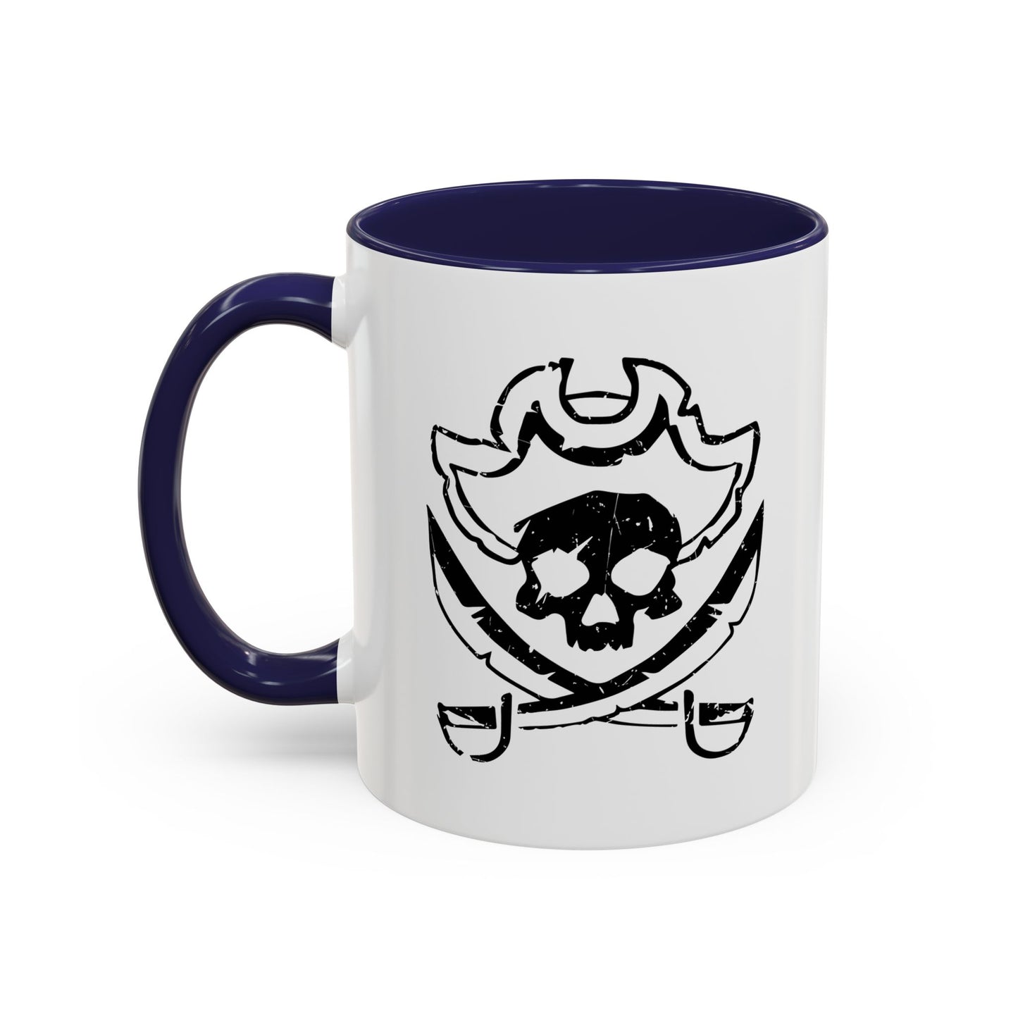 SCARED SKULL Accent BiColor Funny Sarcastic Mug