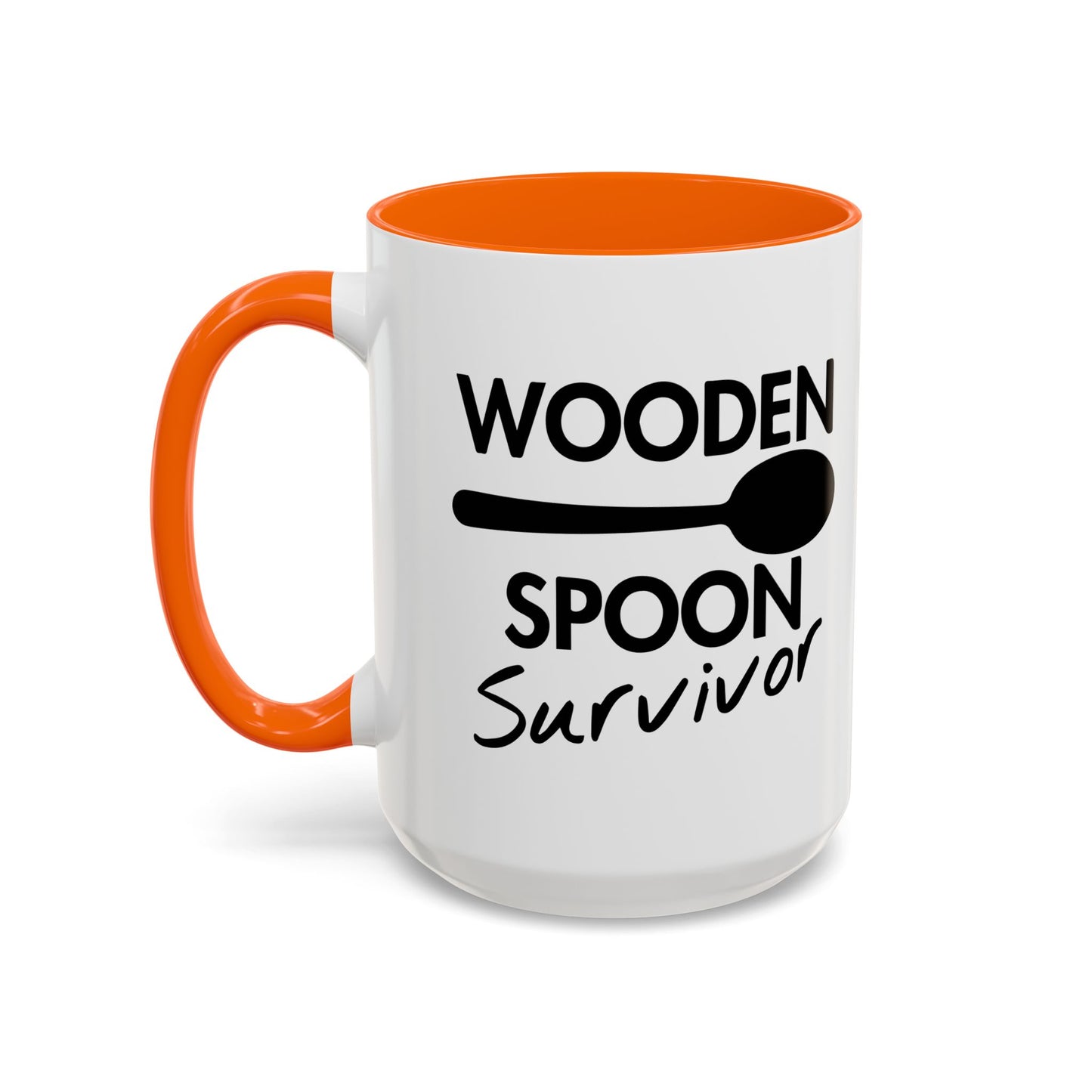 WOODEN SPOON SURVIVOR Accent BiColor Funny Sarcastic Mug