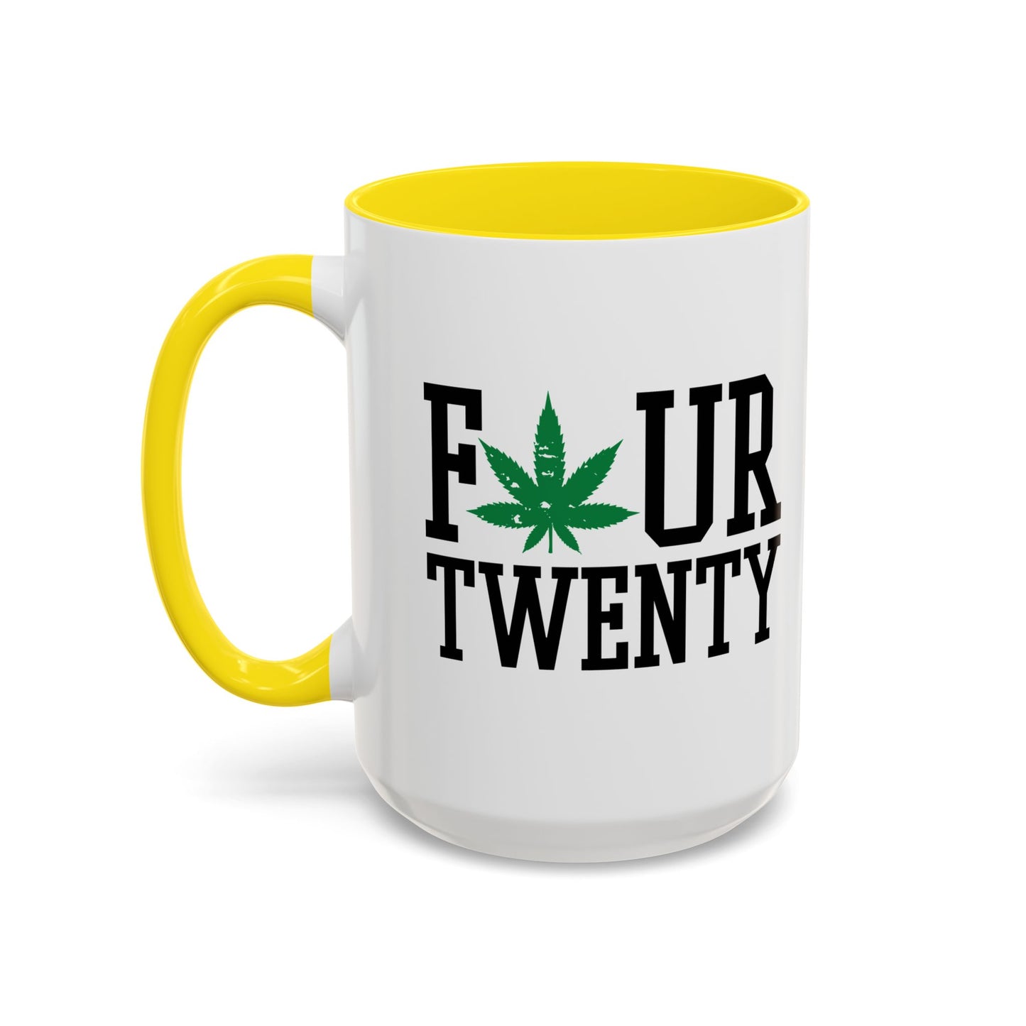 FOUR TWENTY LEAF Accent BiColor Funny Sarcastic Mug