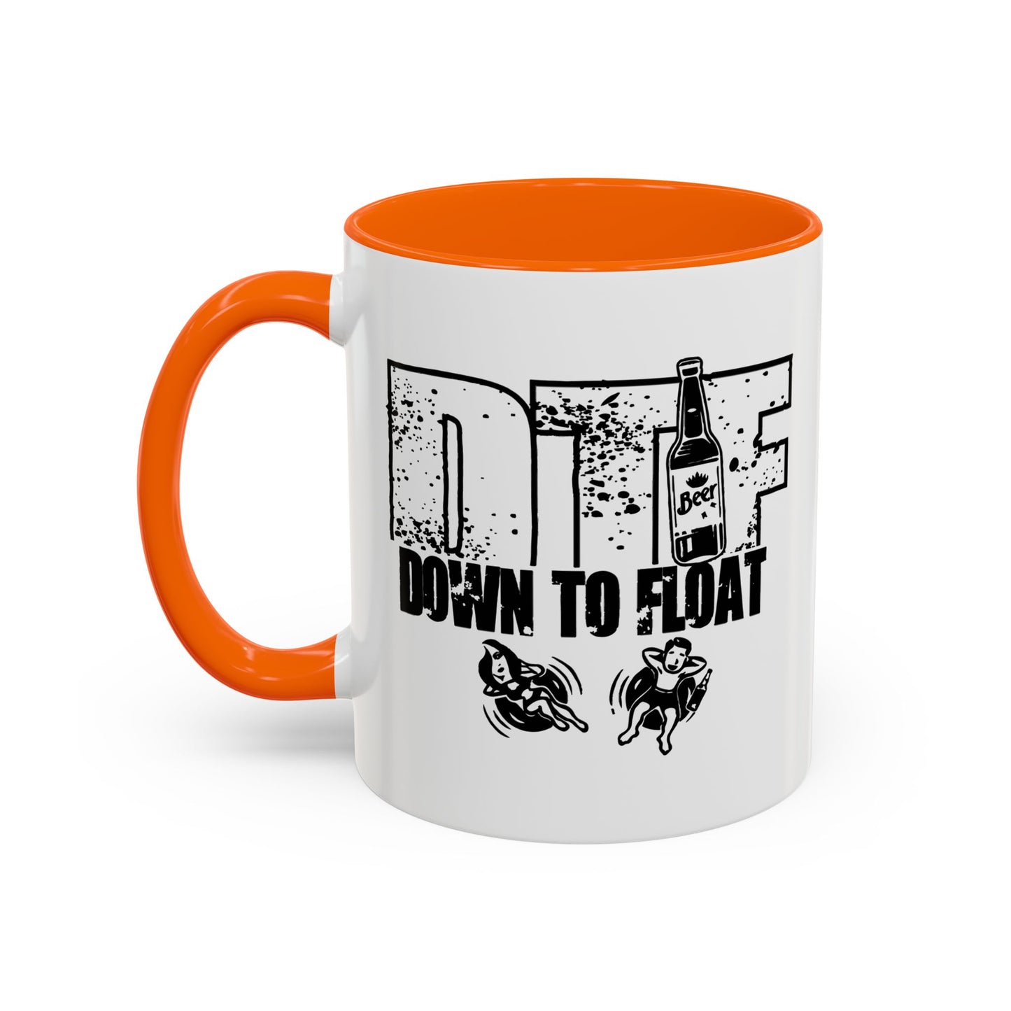 DOWN TO FLOAT Accent BiColor Funny Sarcastic Mug