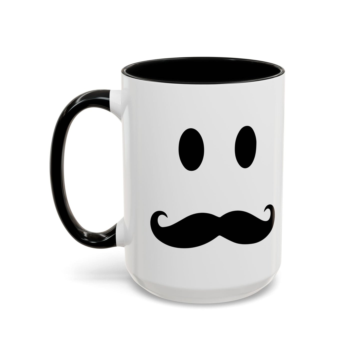 MOUSTACHE SMILE Accent BiColor Funny Sarcastic Mug