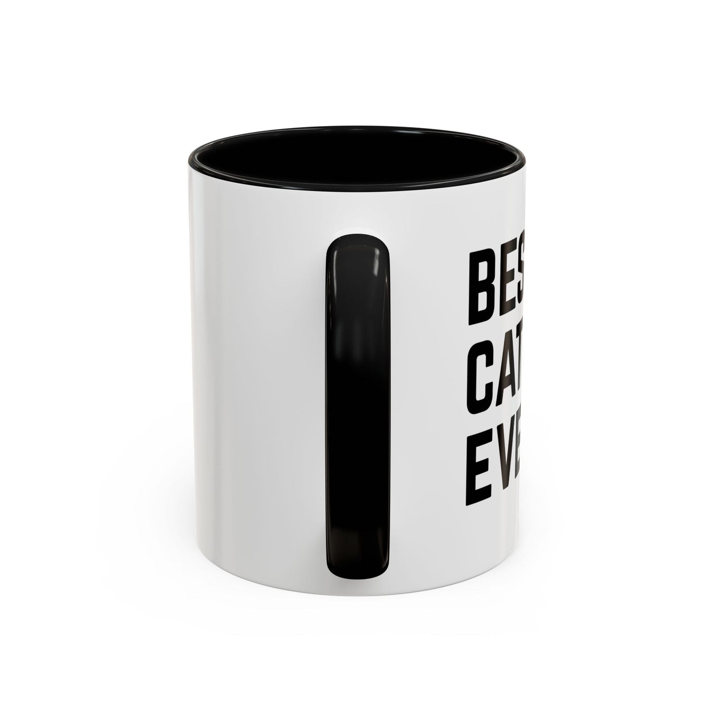 BEST CAT DAD EVER Accent BiColor Funny Sarcastic Mug