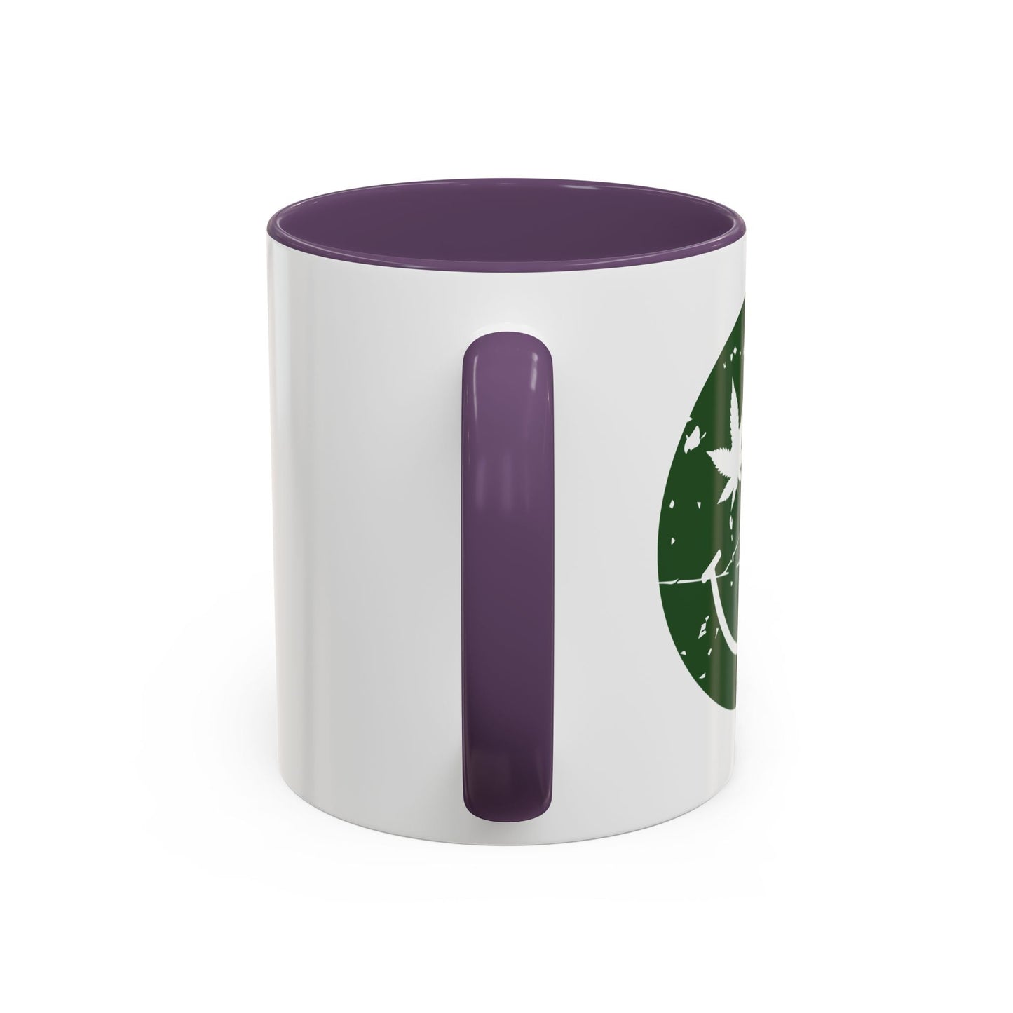 WEED SMILY FACE Accent BiColor Funny Sarcastic Mug