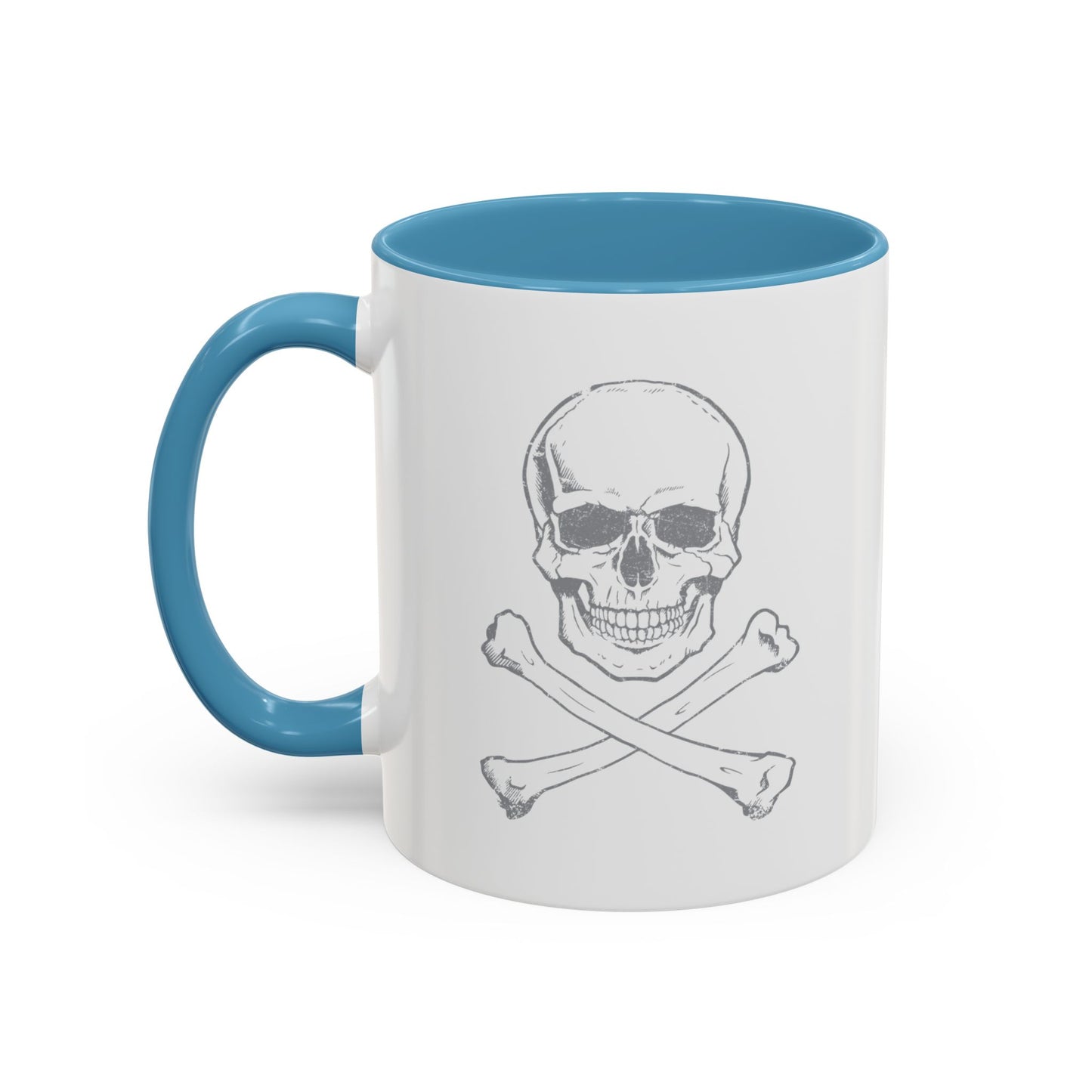 SKETCHY SKULL Accent BiColor Funny Sarcastic Mug