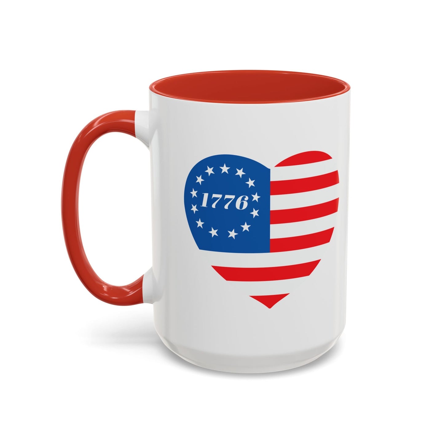 BETSY HEART FLAG 1776 Accent BiColor Funny Sarcastic Mug