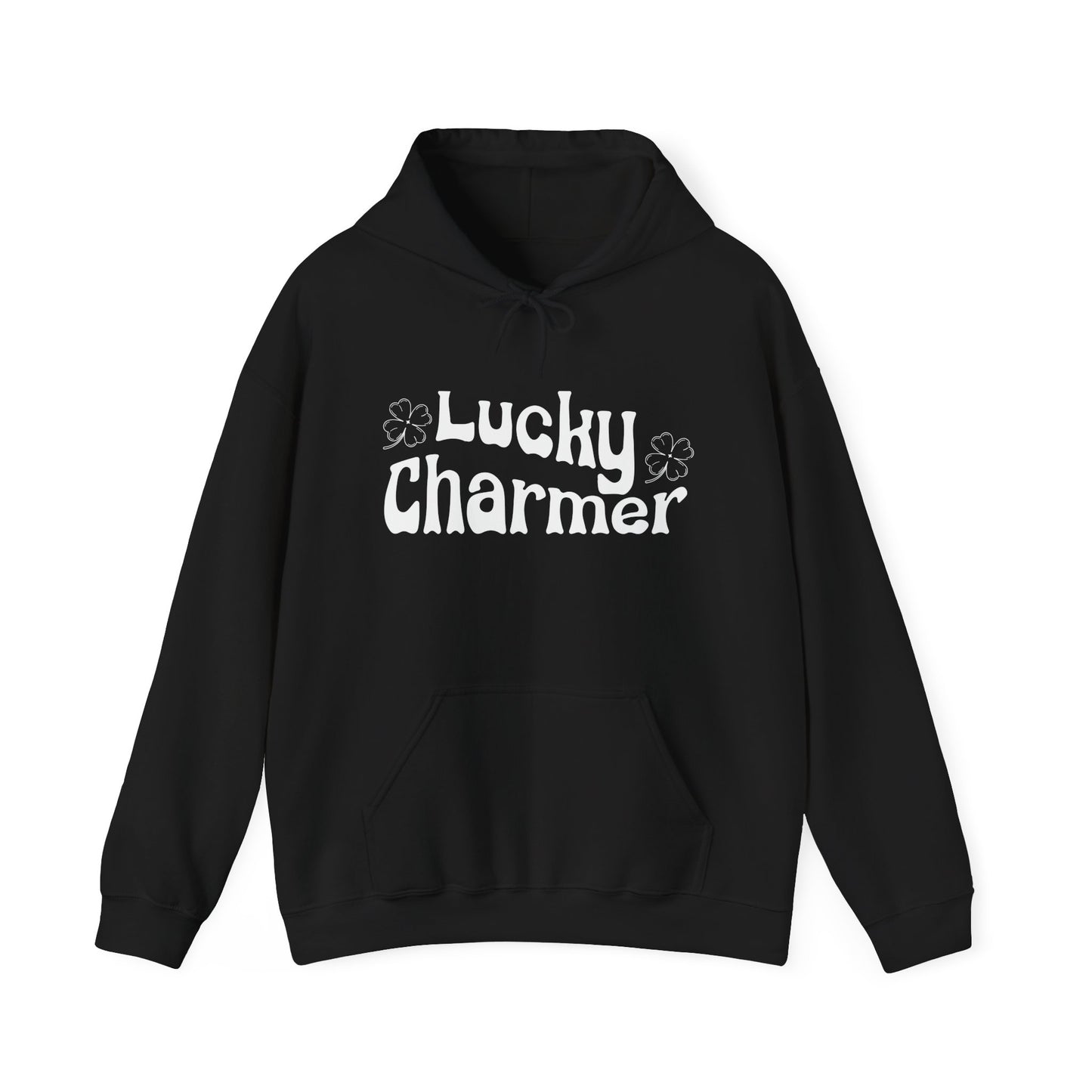 LUCKY CHARMER - Premium Unisex Funny Sarcastic Black Hoodie Sweatshirt