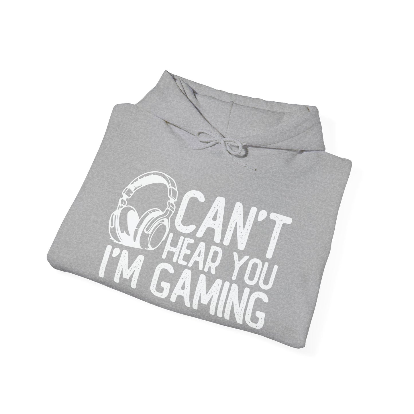 CAN'T HEAR I'M GAMING - Premium Unisex Funny Sarcastic Black Hoodie Sweatshirt