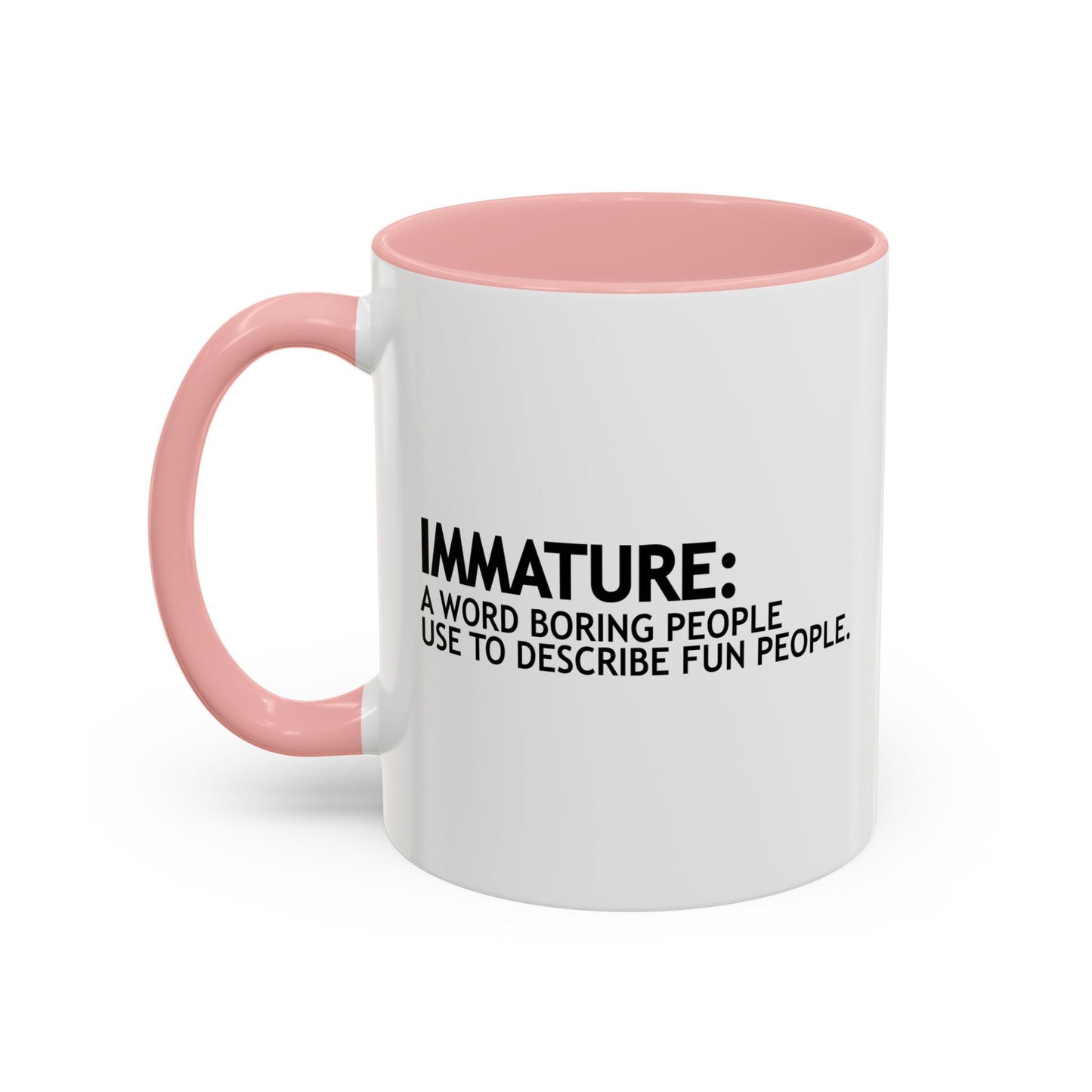 DESCRIBE FUN PEOPLE Accent BiColor Funny Sarcastic Mug