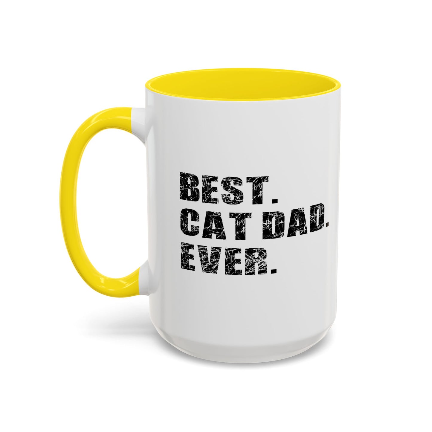 BEST. CAT DAD. EVER. Accent BiColor Mug