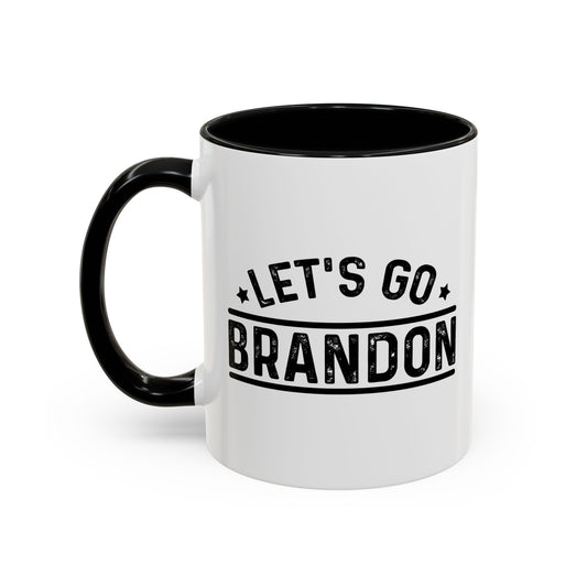 LET'S GO BRANDON Accent BiColor Funny Sarcastic Mug