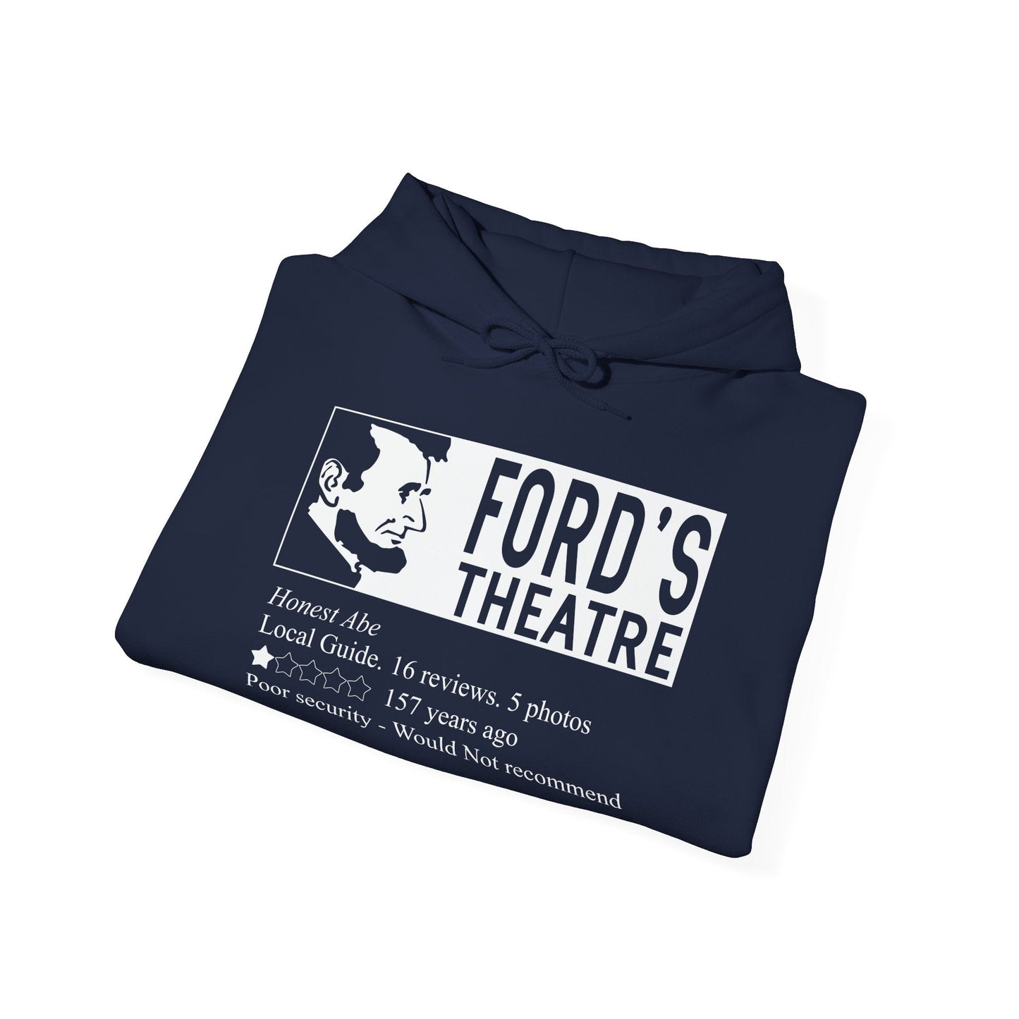 FORD'S THEATRE REVIEW - Premium Unisex Funny Sarcastic Black Hoodie Sweatshirt