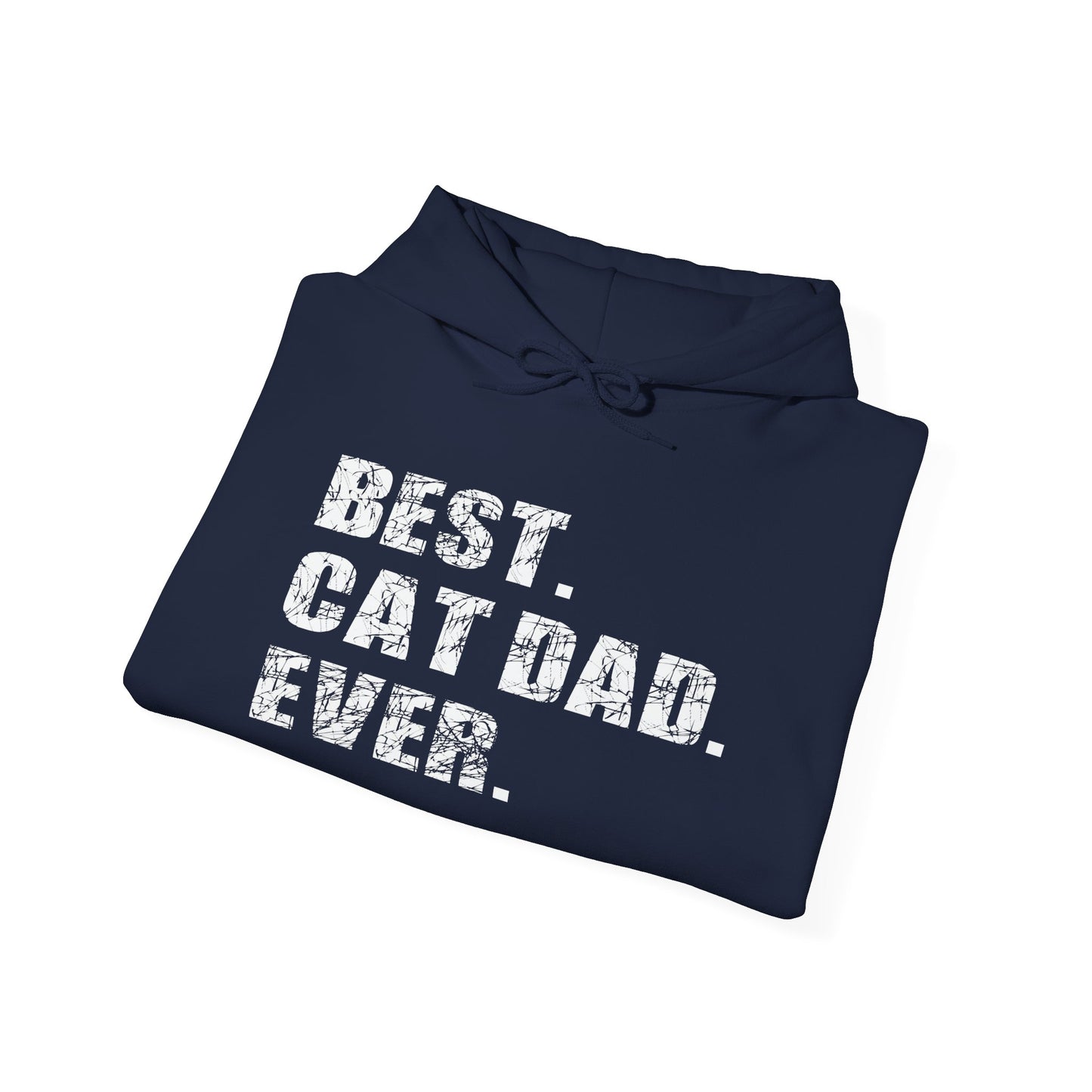 BEST. CAT DAD. EVER. - Premium Unisex Funny Sarcastic Black Hoodie Sweatshirt