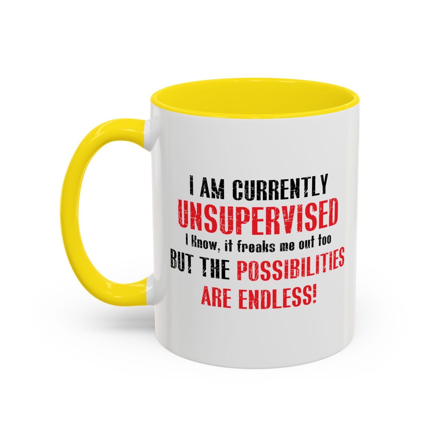 THE POSSIBILITIES ENDLESS Accent BiColor Funny Sarcastic Mug