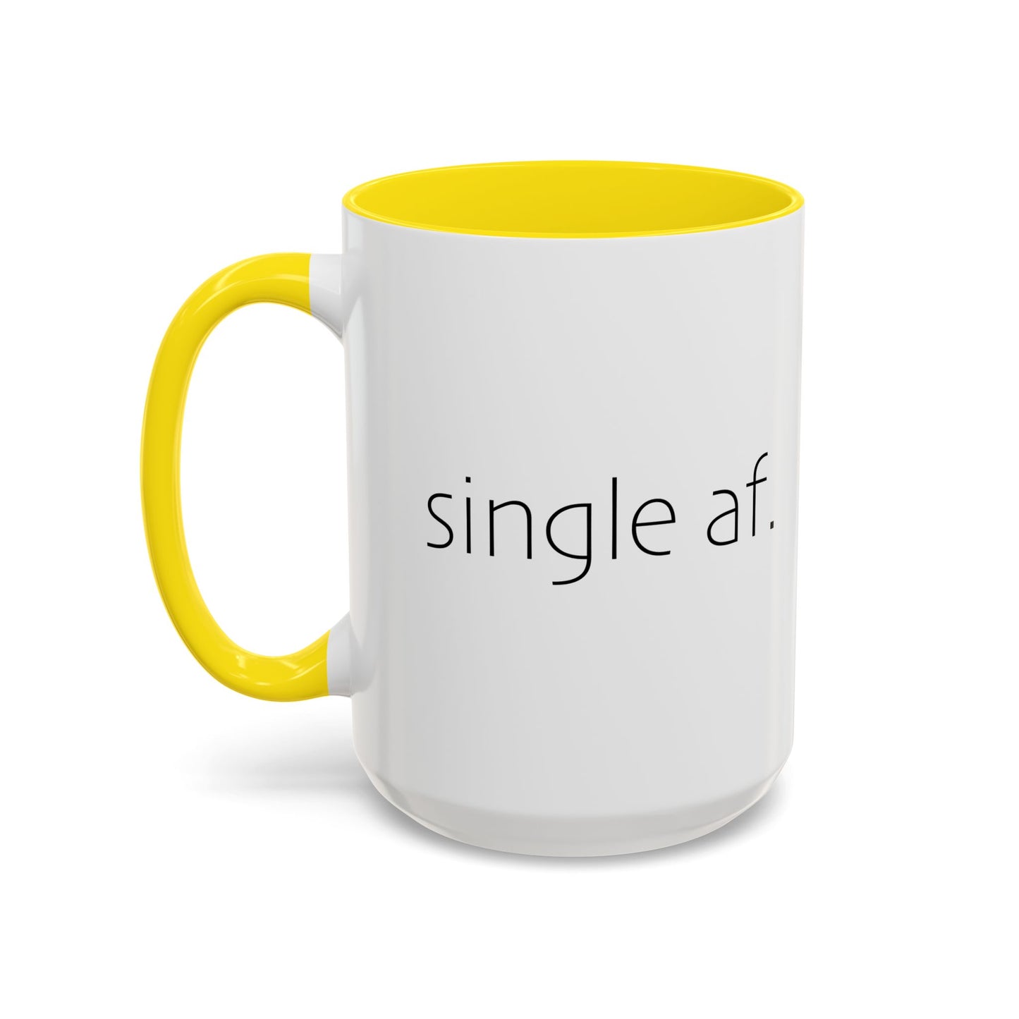 SINGLE AF Accent BiColor Funny Sarcastic Mug