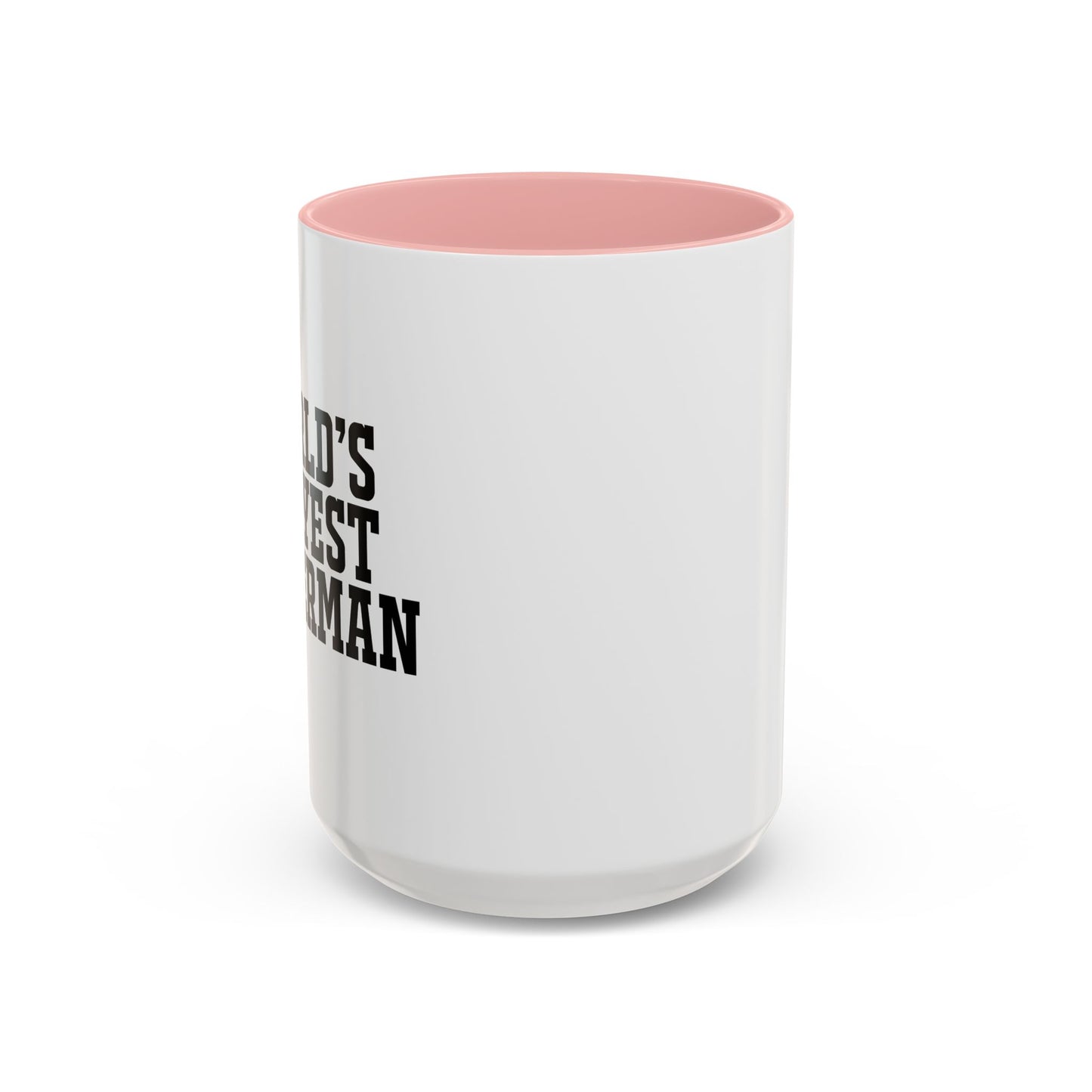 WORLD'S OKAYEST FISHERMAN Accent BiColor Funny Sarcastic Mug