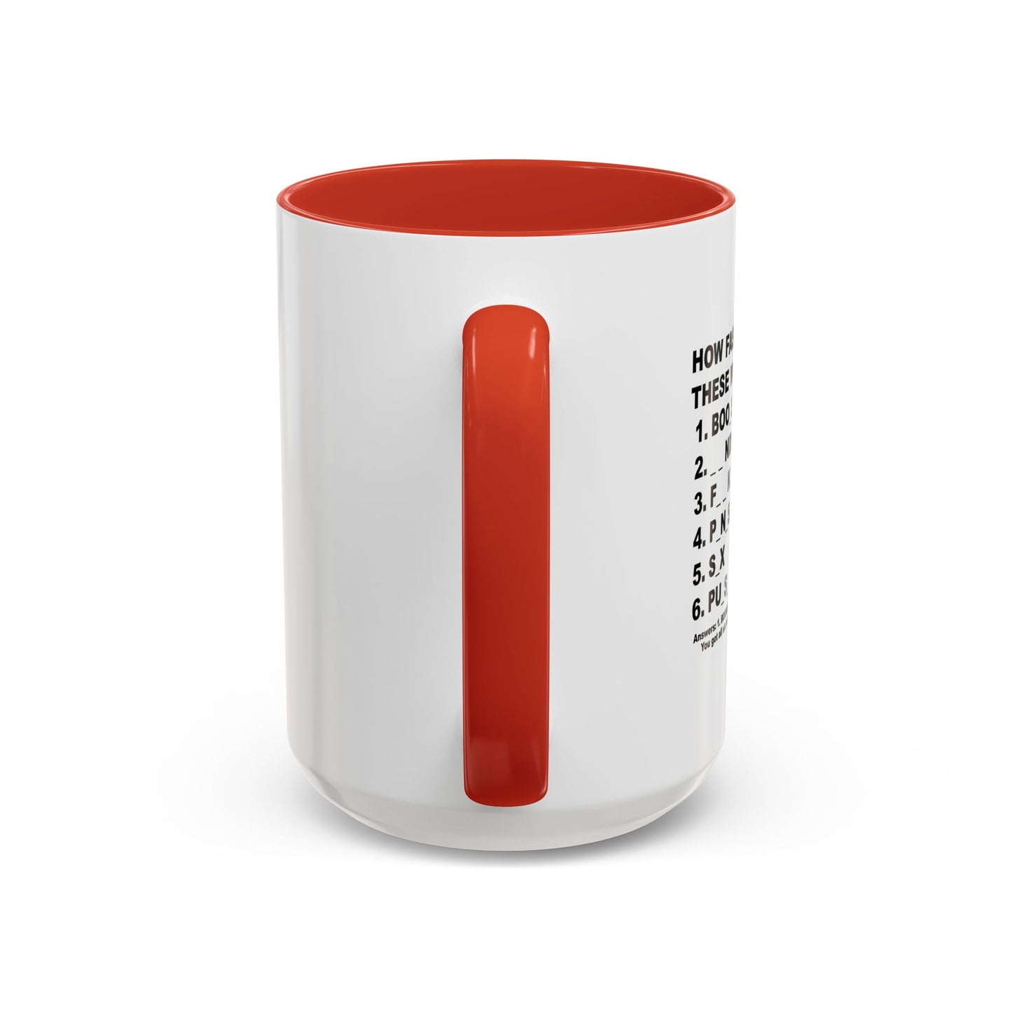 GUESS THESE WORDS Accent BiColor Funny Sarcastic Mug