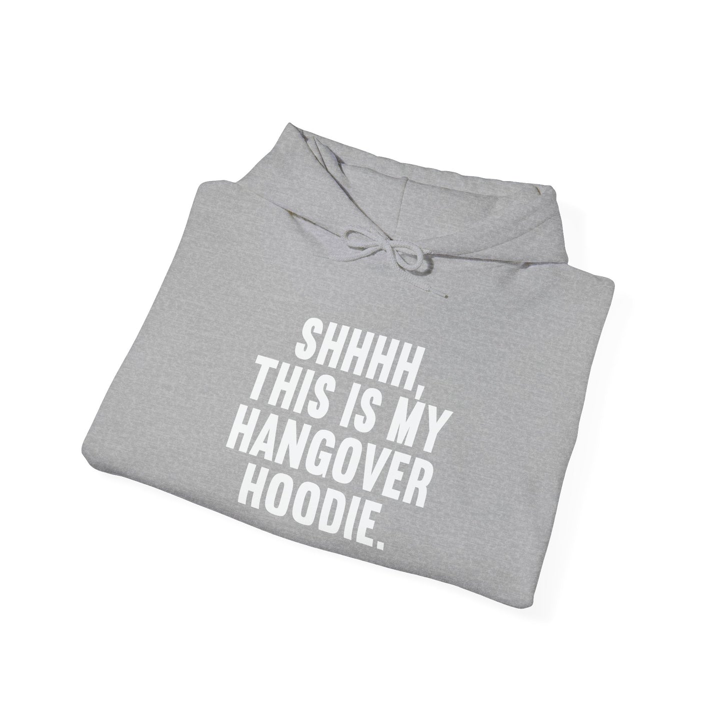 SHHHH, THIS IS MY HANGOVER HOODIE. - Premium Unisex Funny Sarcastic Black Hoodie Sweatshirt