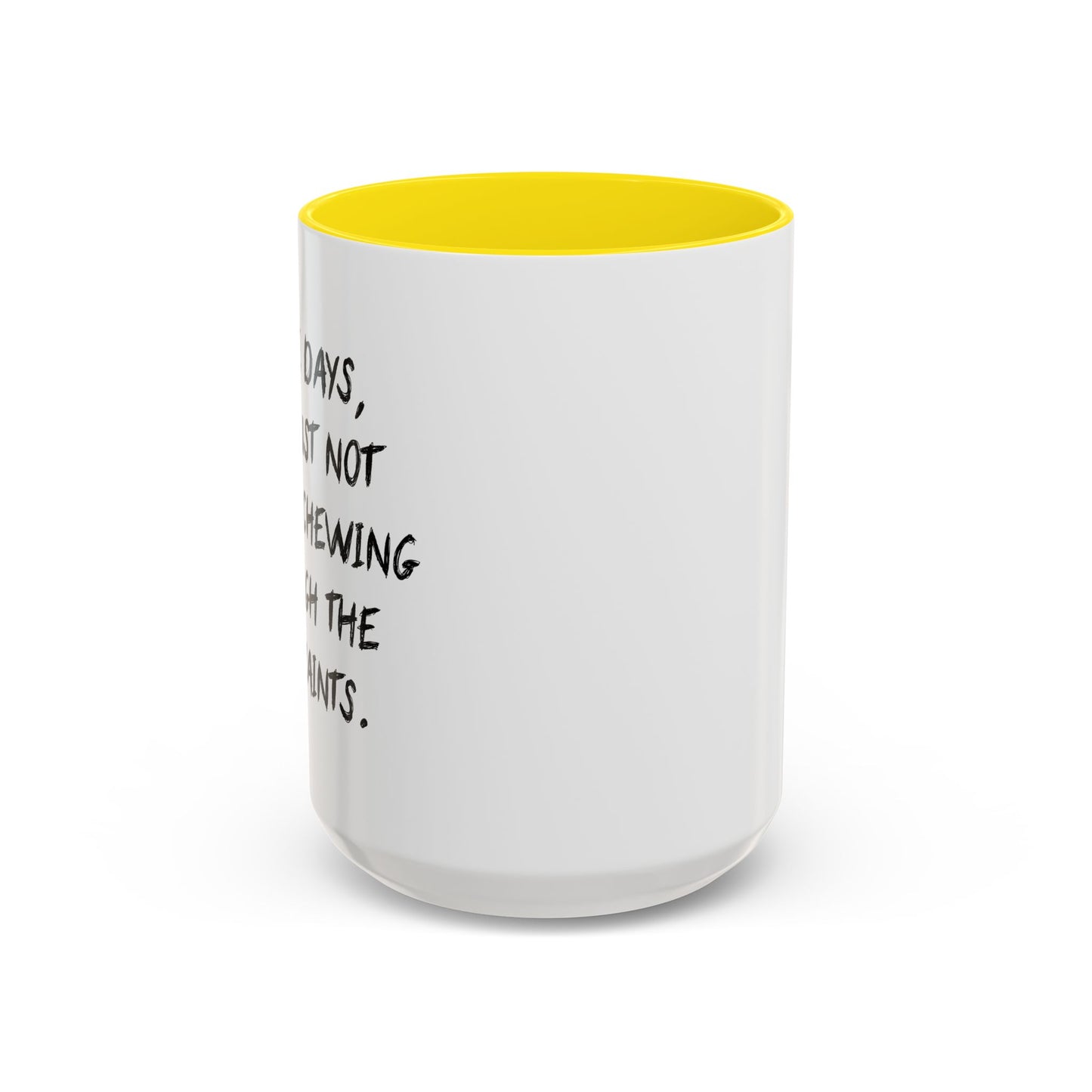 NOT WORTH CHEWING THROUGH THE RESTRAINTS Accent BiColor Funny Sarcastic Mug