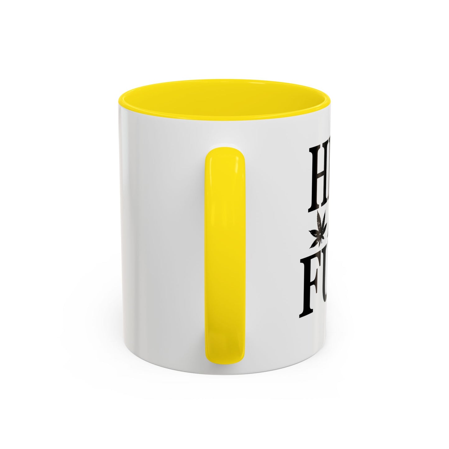 HIGH AS FUCK Accent BiColor Funny Sarcastic Mug