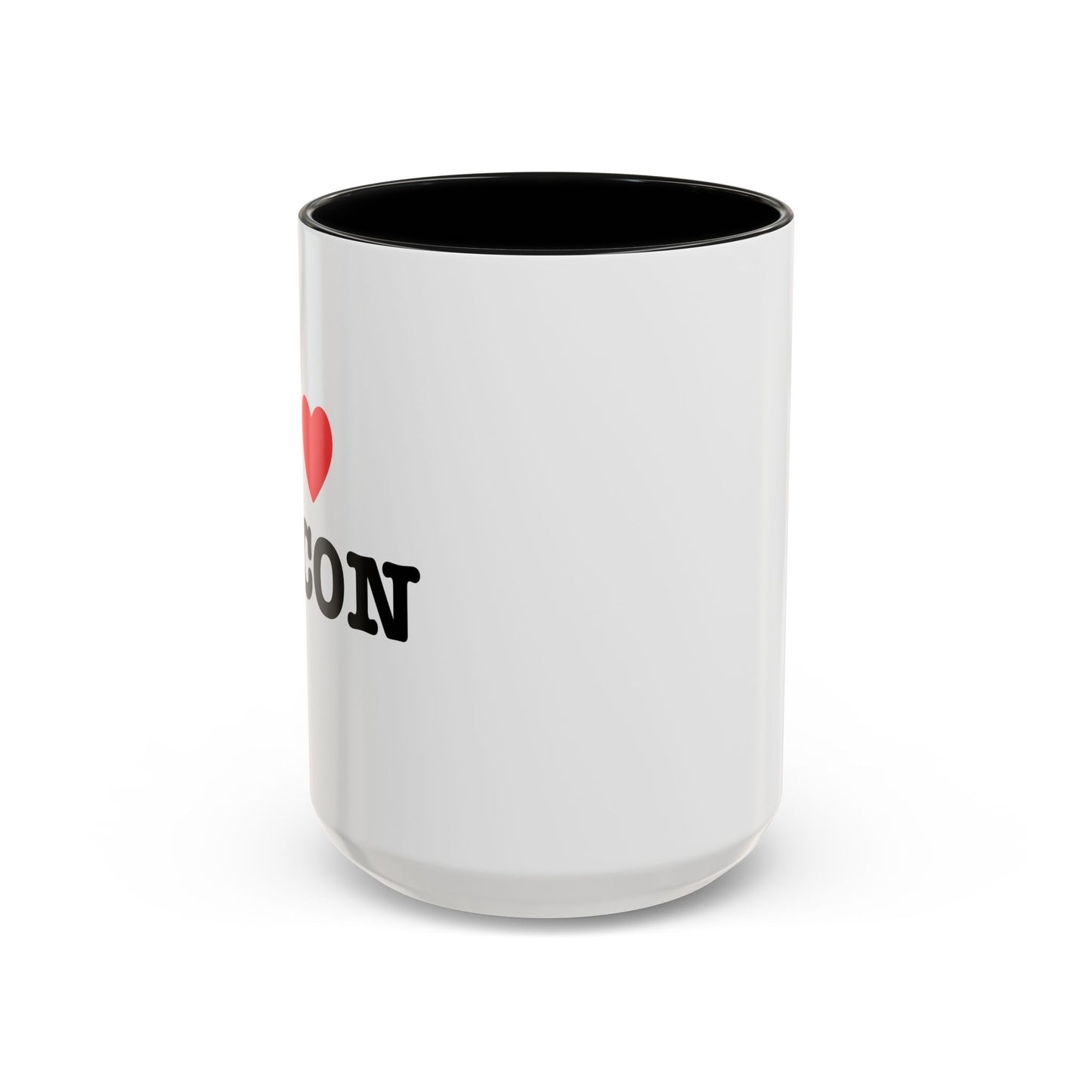 I LOVE BACON Accent BiColor Funny Sarcastic Mug