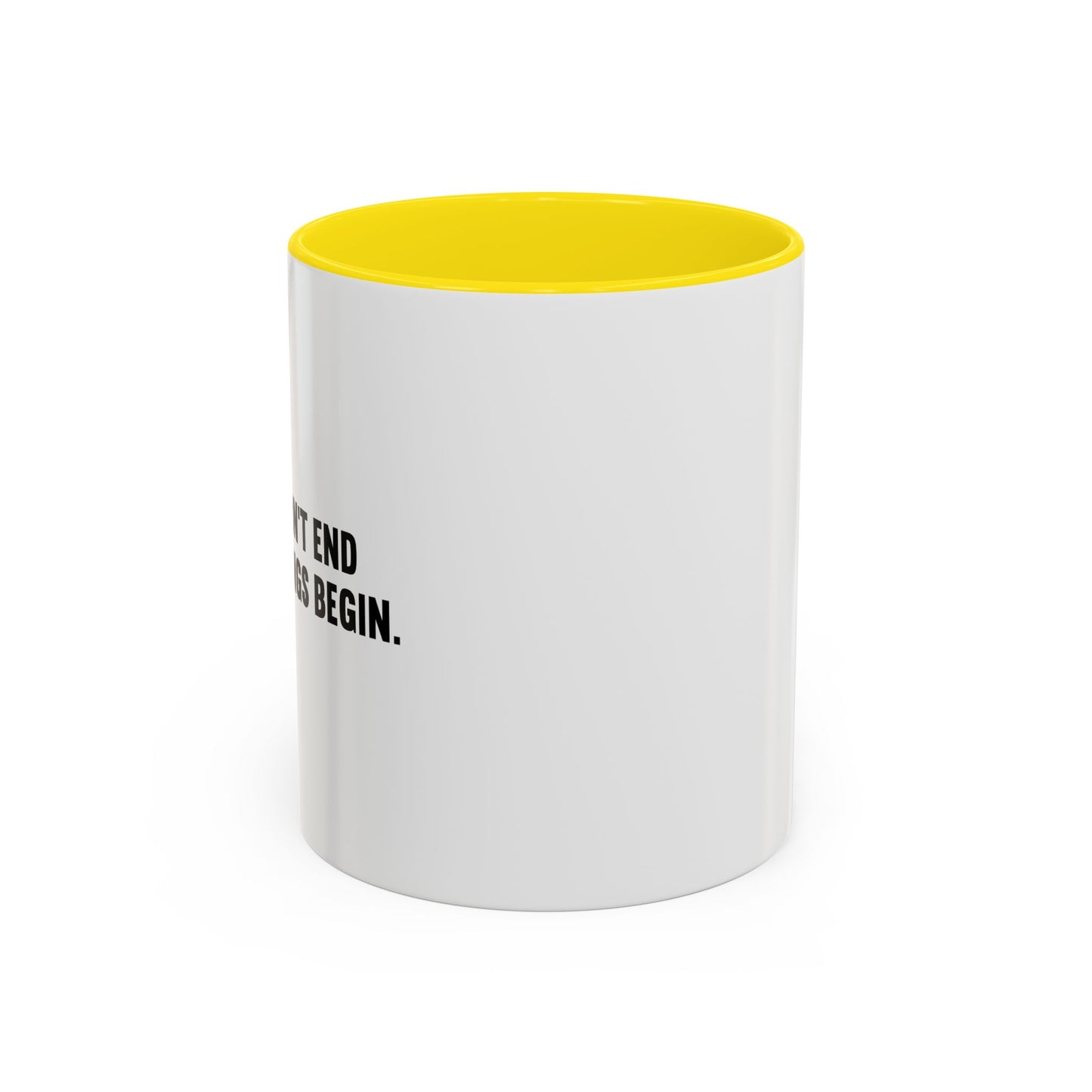 RIGHTS DON'T END WHERE FEELINGS BEGIN Accent BiColor Funny Sarcastic Mug