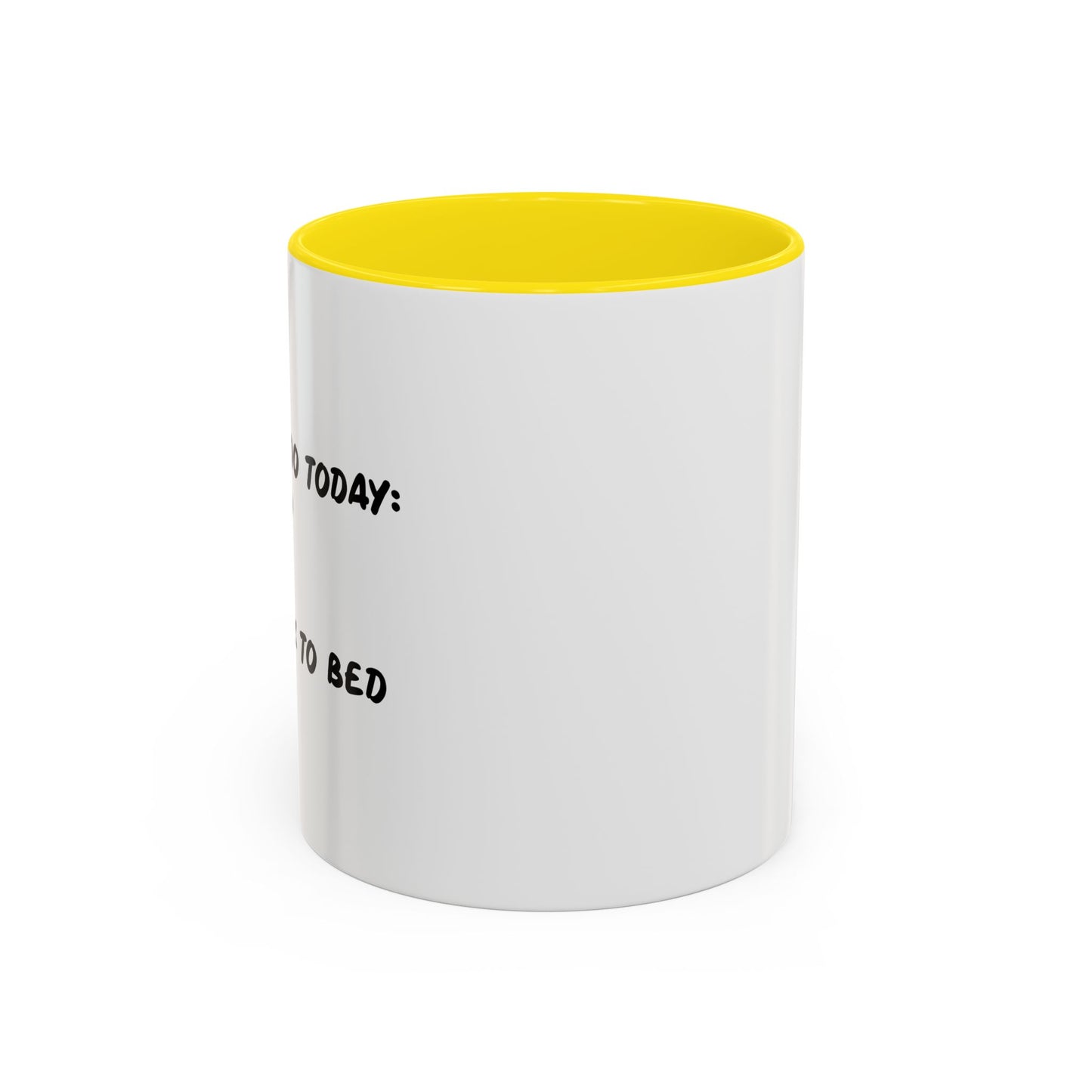 THINGS TO DO TODAY Accent BiColor Funny Sarcastic Mug