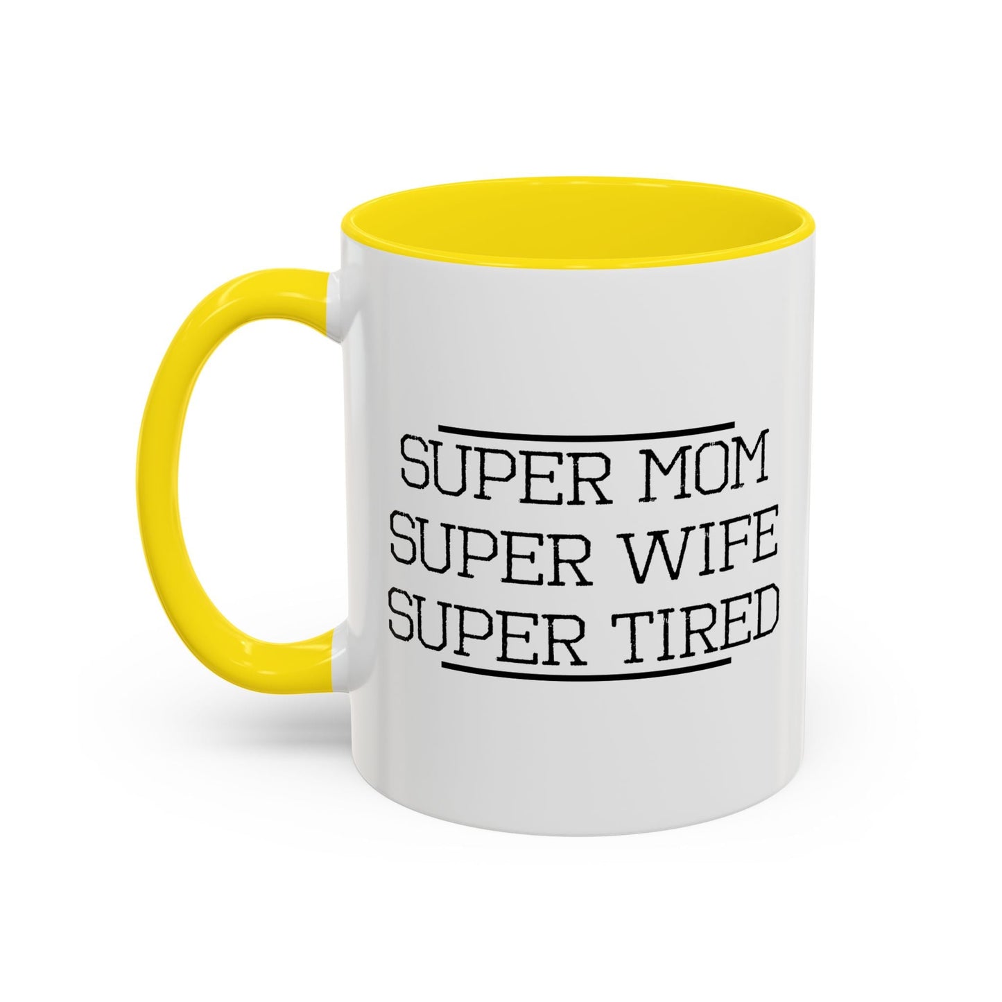 SUPER MOM Accent BiColor Mug