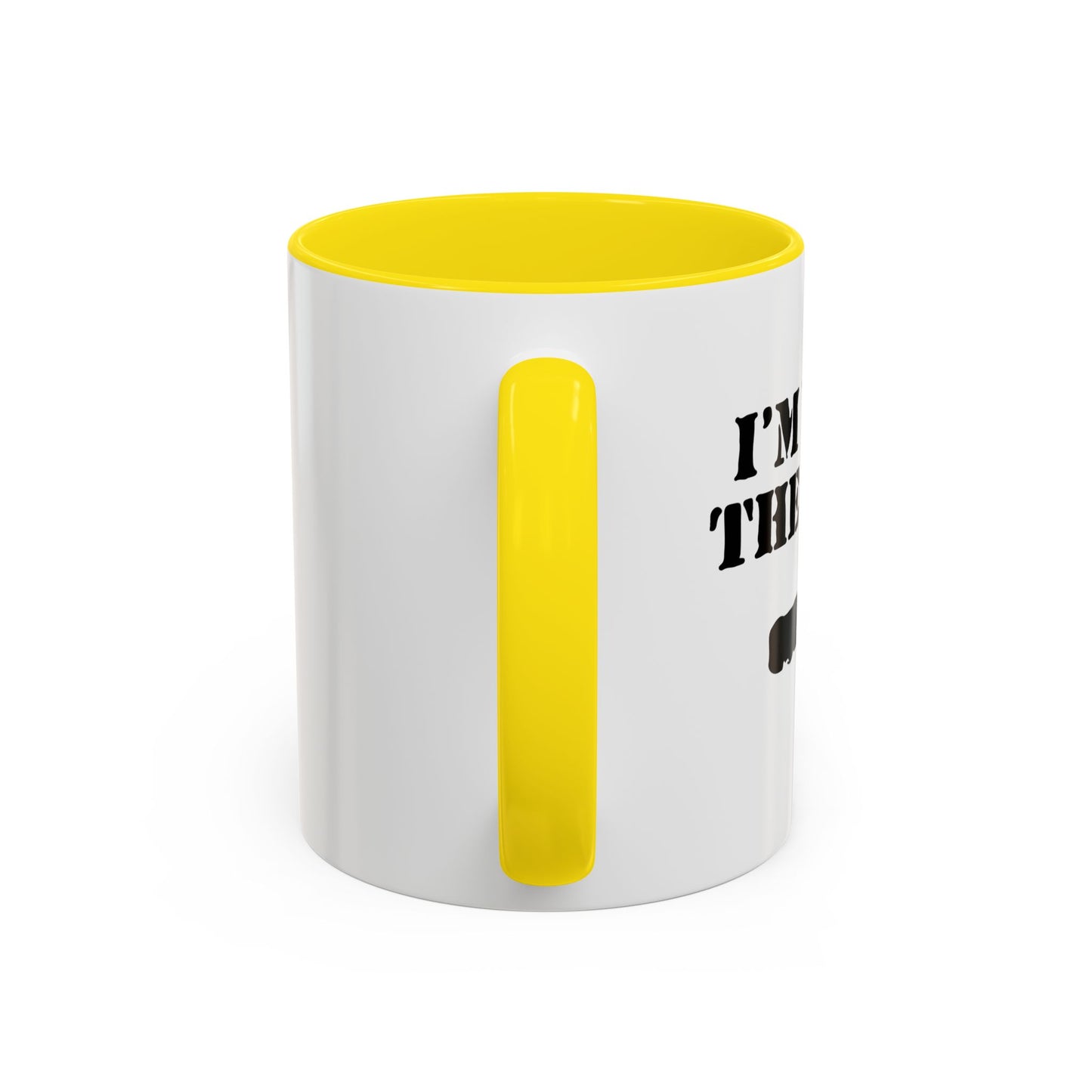 I'M WITH THE BAND Accent BiColor Funny Sarcastic Mug