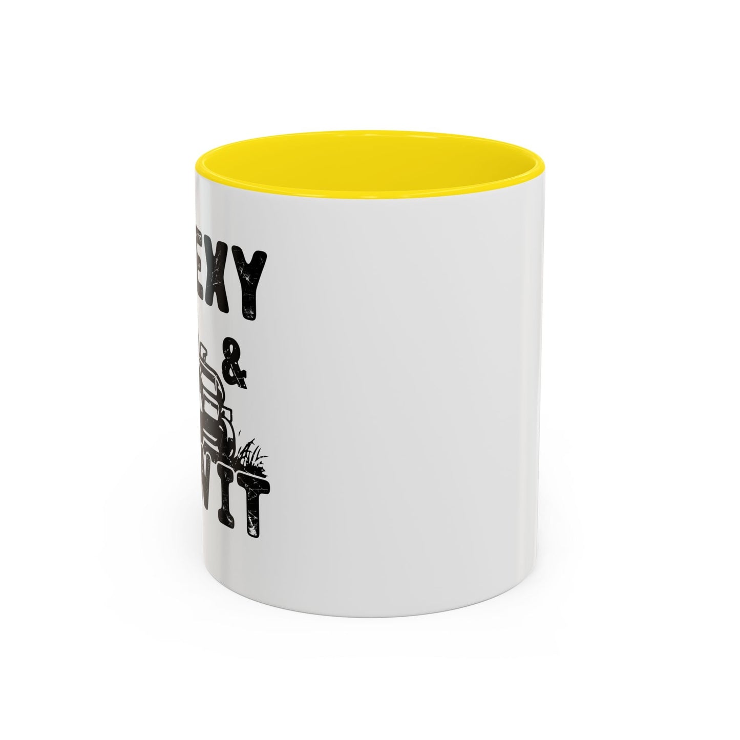 IM SEXY AND I MOW IT Accent BiColor Funny Sarcastic Mug