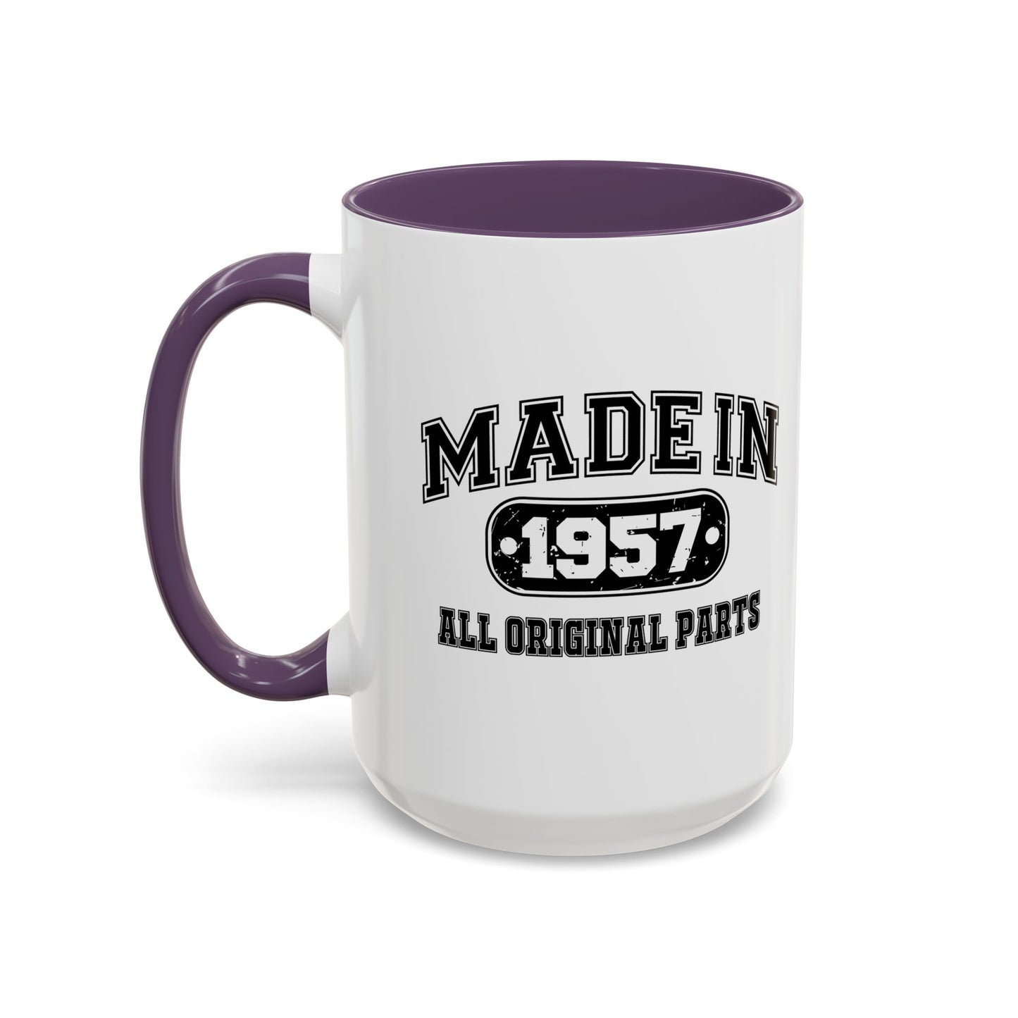 MADE IN 1957 Accent BiColor Funny Sarcastic Mug