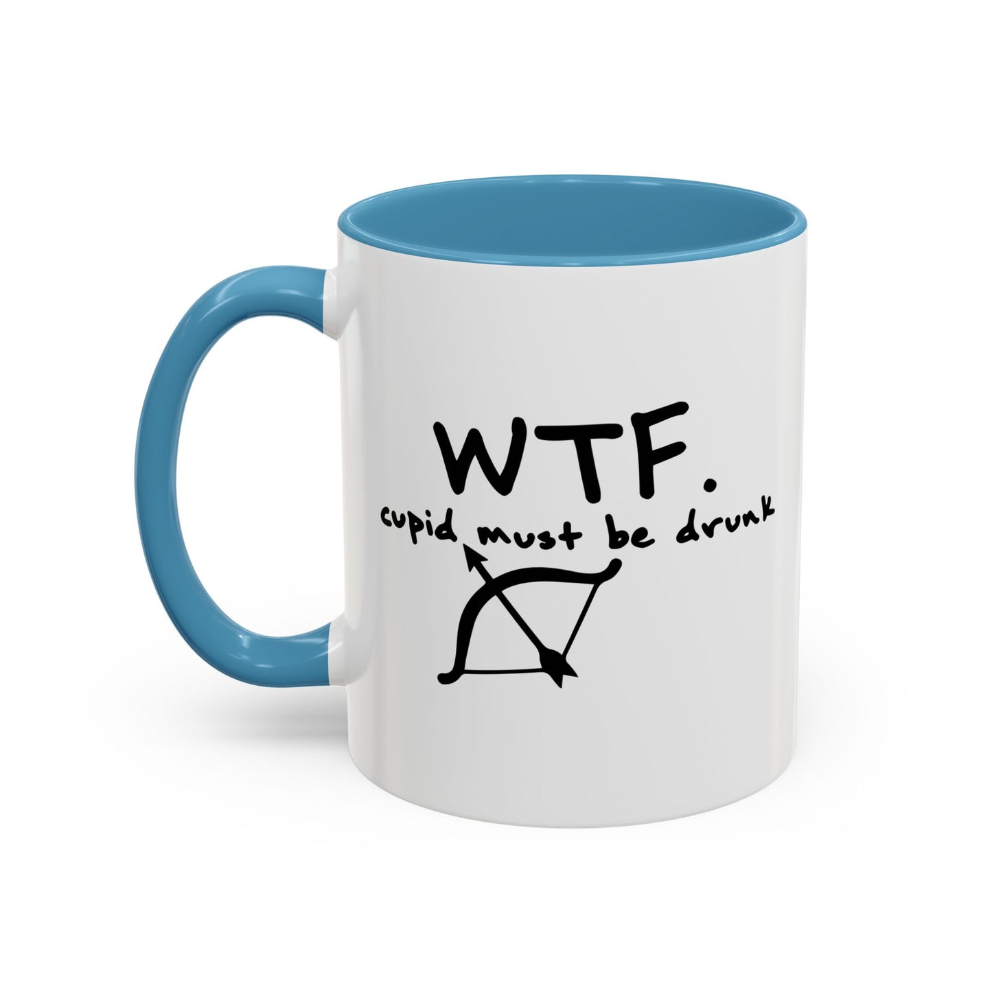 WTF. CUPID Accent BiColor Funny Sarcastic Mug