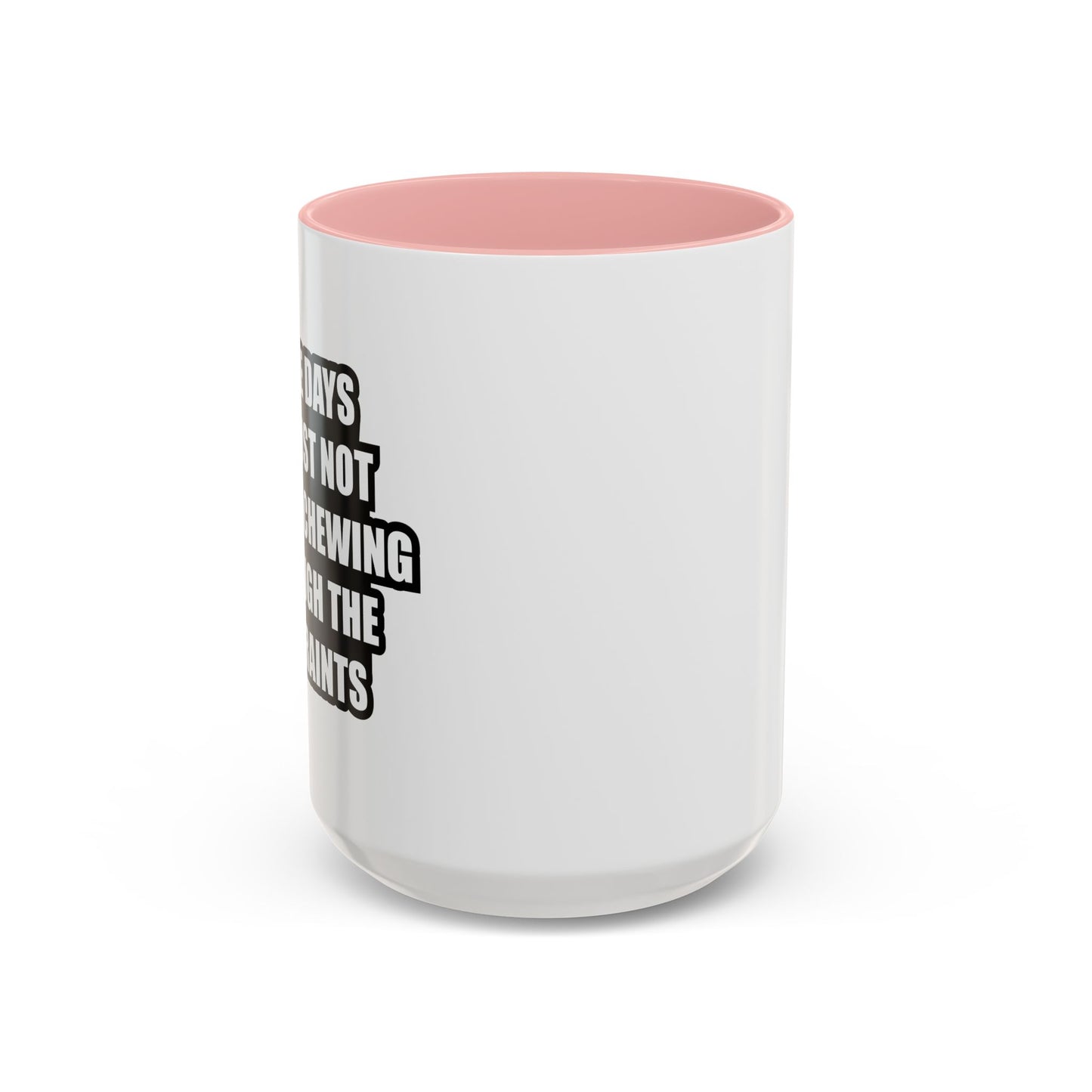 NOT WORTH CHEWING Accent BiColor Funny Sarcastic Mug