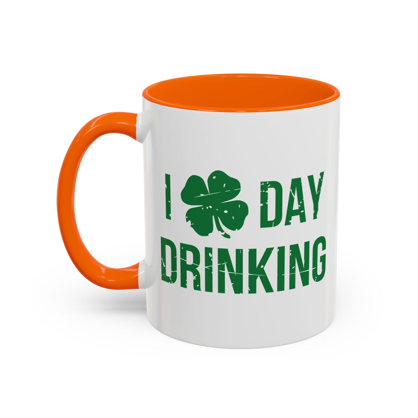 I HEART DAY DRINKING Accent BiColor Funny Sarcastic Mug