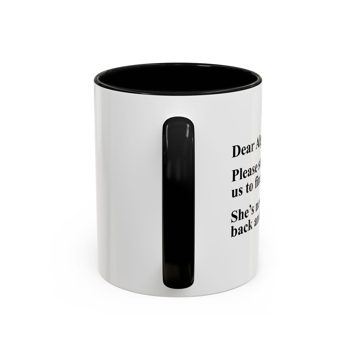 DEAR ALGEBRA Accent BiColor Funny Sarcastic Mug