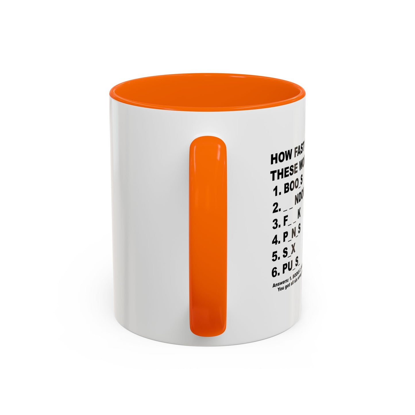 GUESS THESE WORDS Accent BiColor Funny Sarcastic Mug