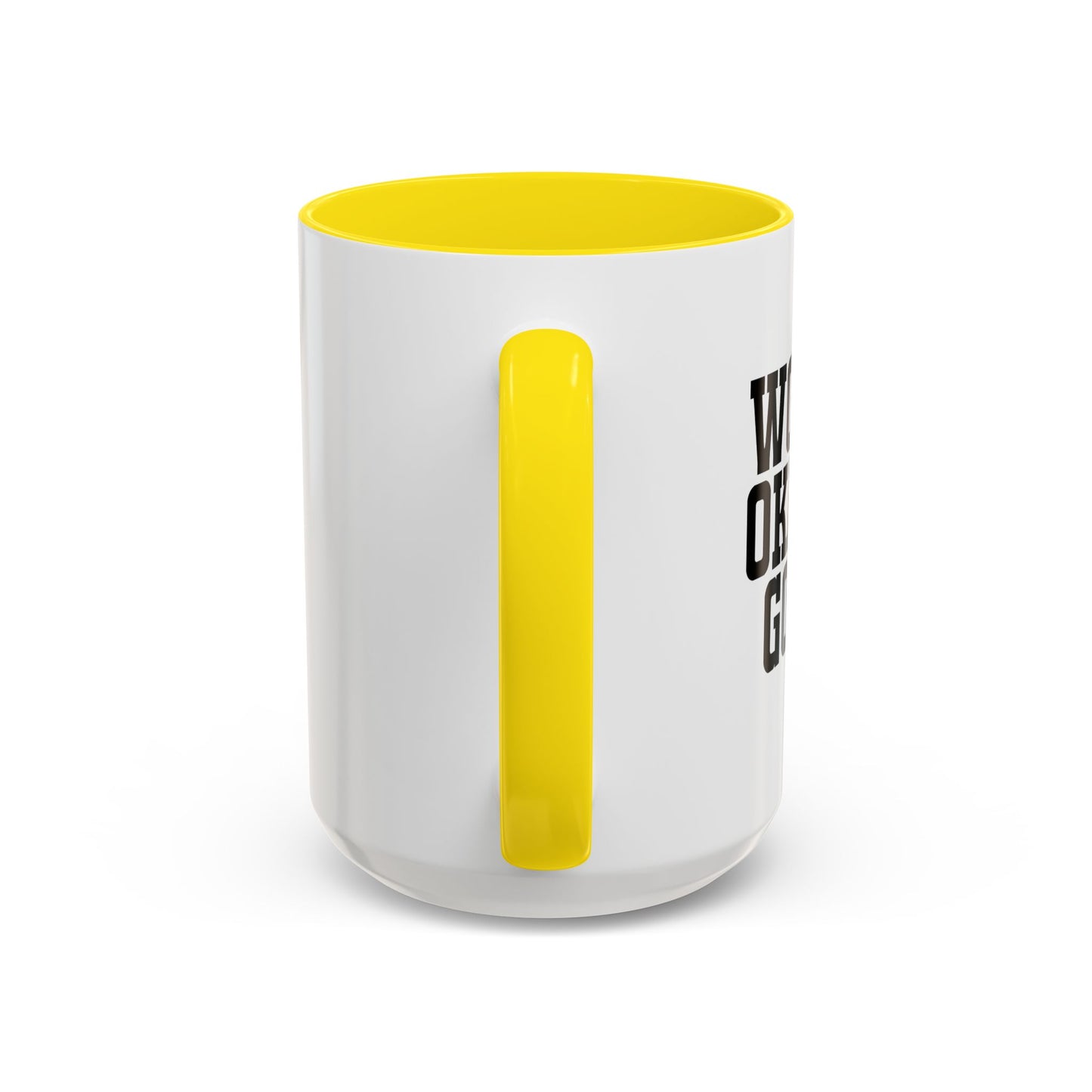 WORLD'S OKAYEST GOLFER Accent BiColor Funny Sarcastic Mug