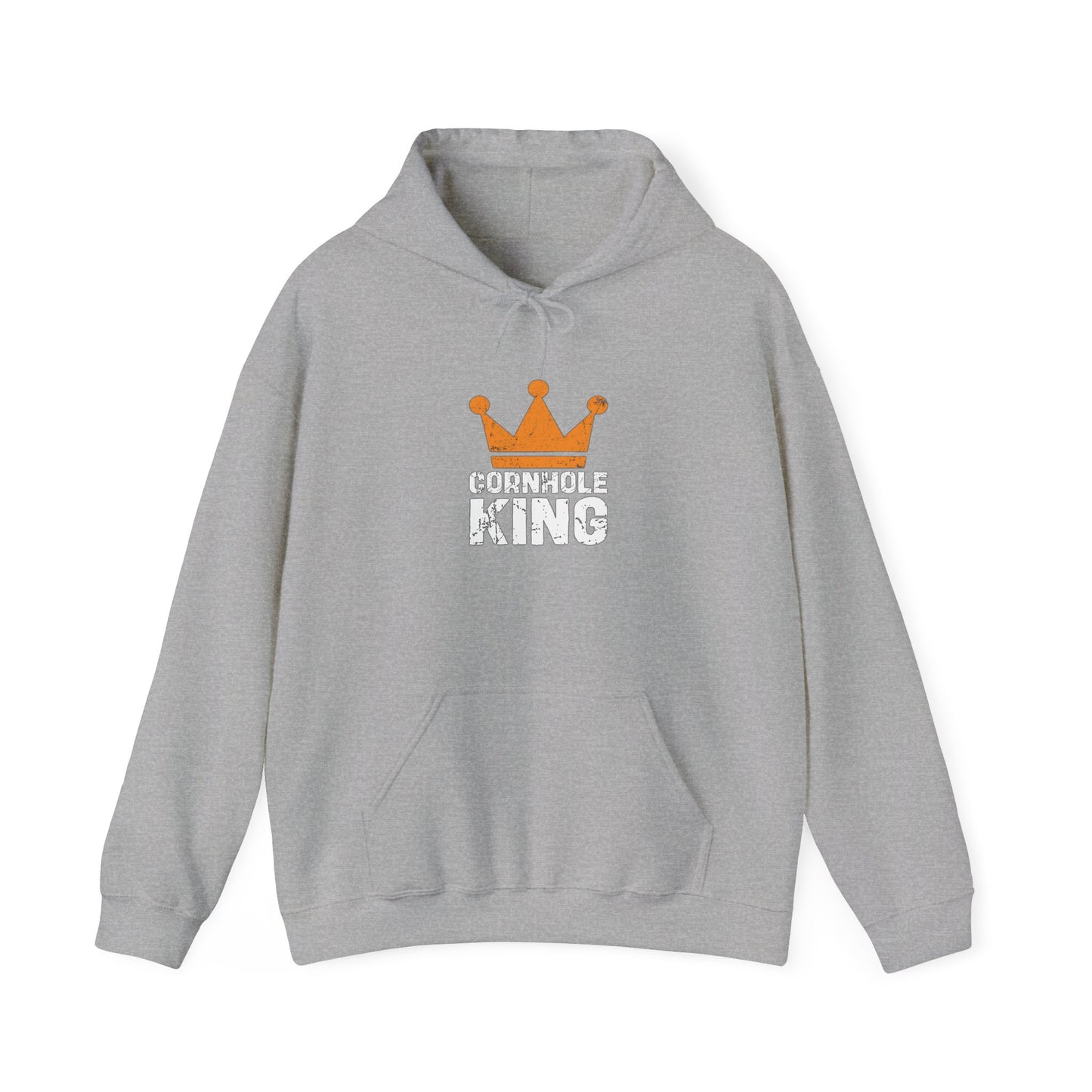 CORNHOLE KING - Premium Unisex Funny Sarcastic Black Hoodie Sweatshirt