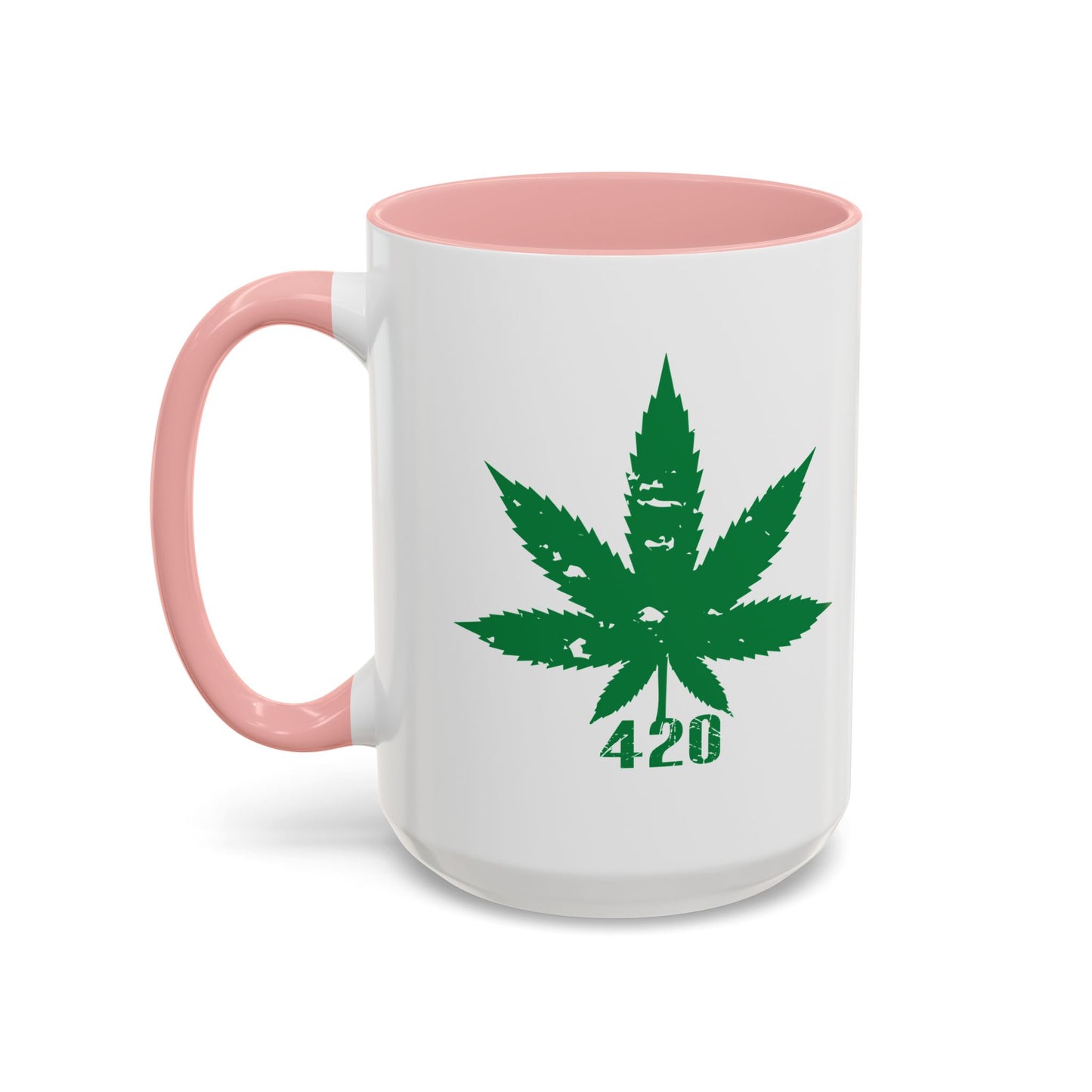 WEED LEAF 420 Accent BiColor Funny Sarcastic Mug