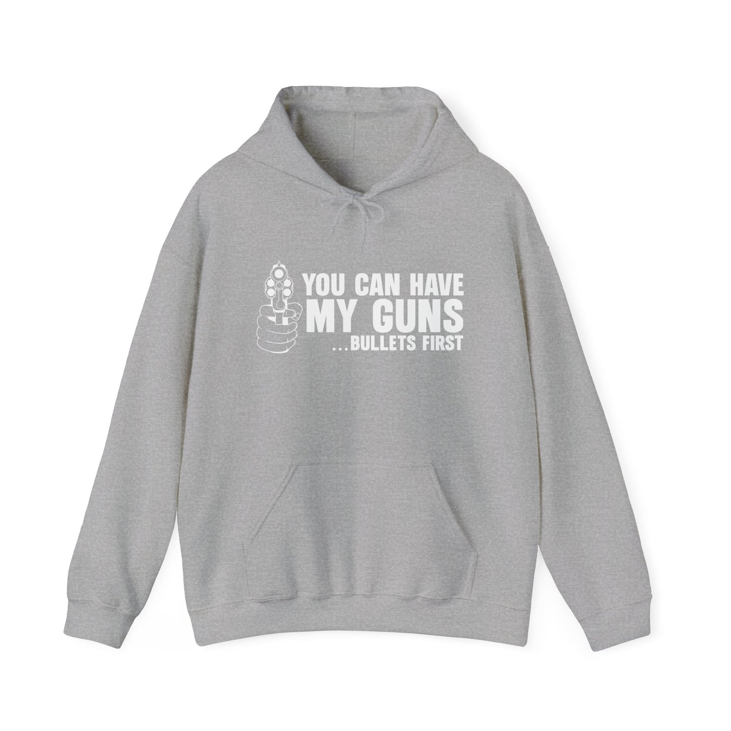 YOU CAN HAVE MY GUNS - Premium Unisex Funny Sarcastic Black Hoodie Sweatshirt