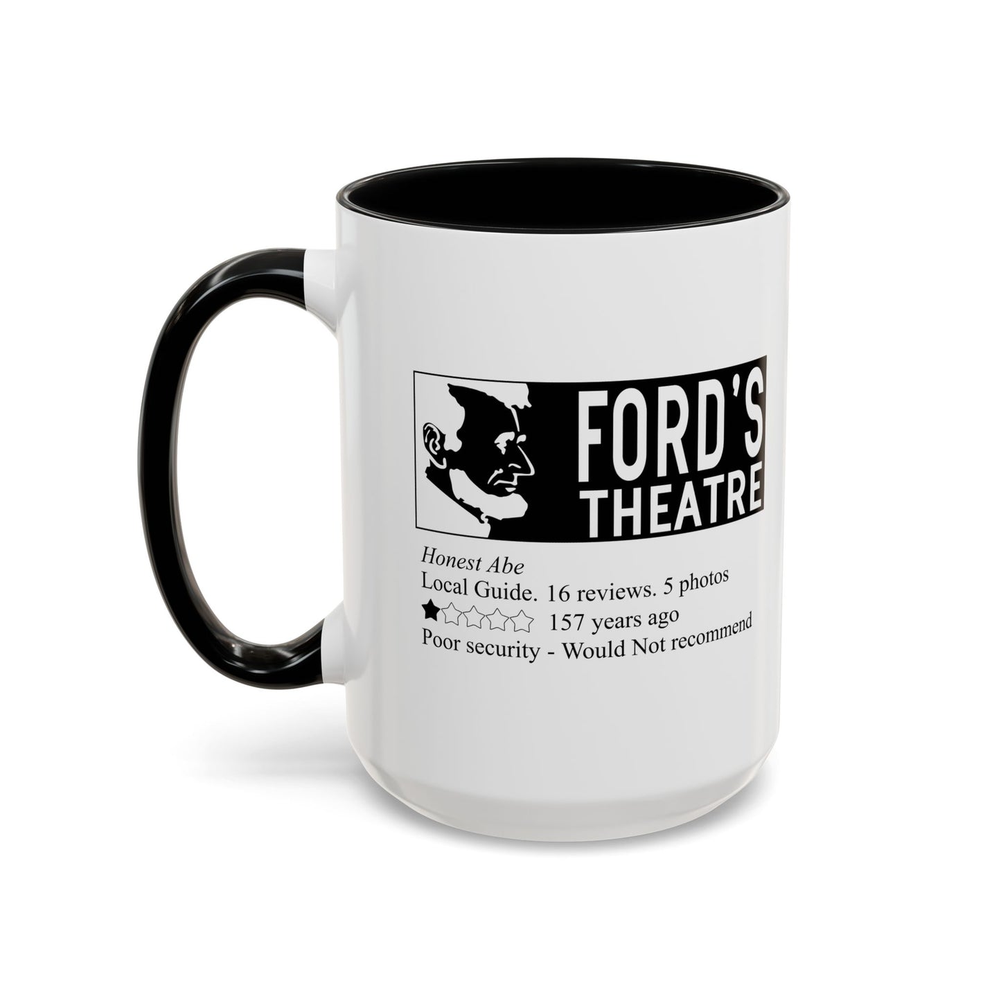 FORD'S THEATRE REVIEW Accent BiColor Funny Sarcastic Mug