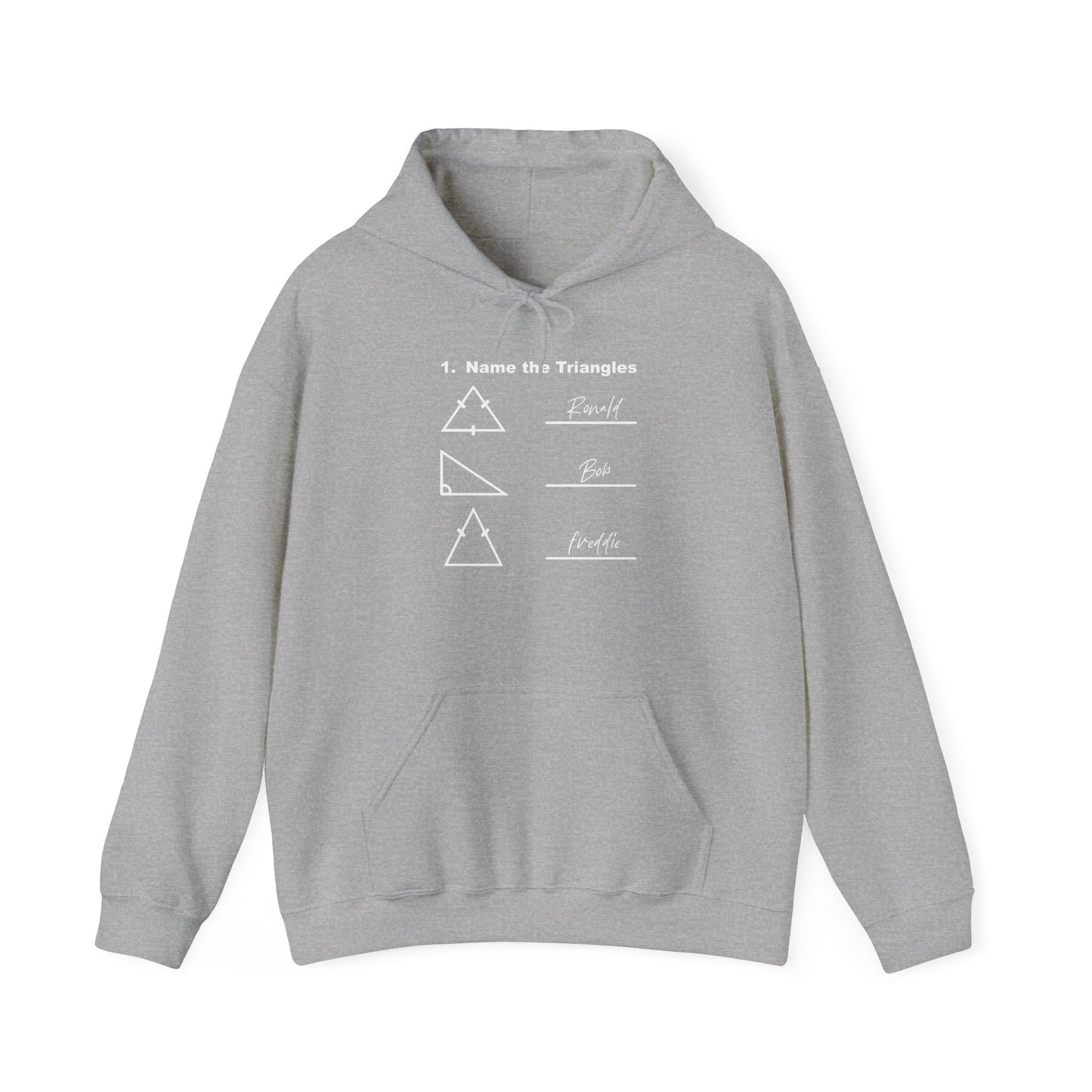 NAME THE TRIANGLES - Premium Unisex Funny Sarcastic Black Hoodie Sweatshirt