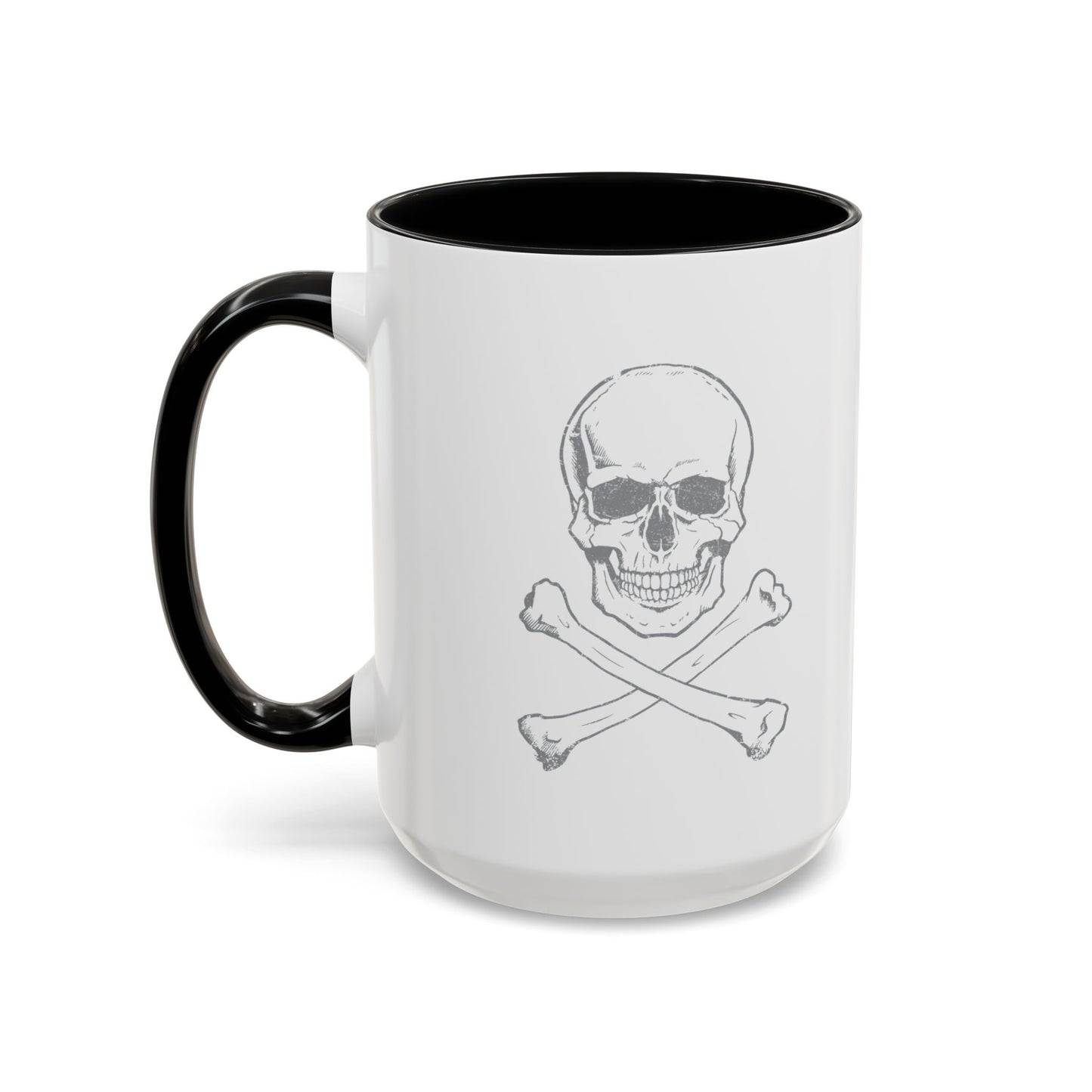 SKETCHY SKULL Accent BiColor Funny Sarcastic Mug