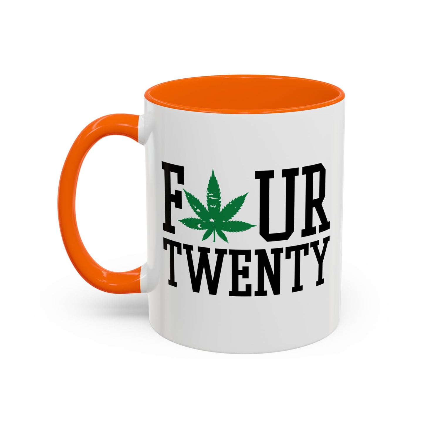 FOUR TWENTY LEAF Accent BiColor Funny Sarcastic Mug