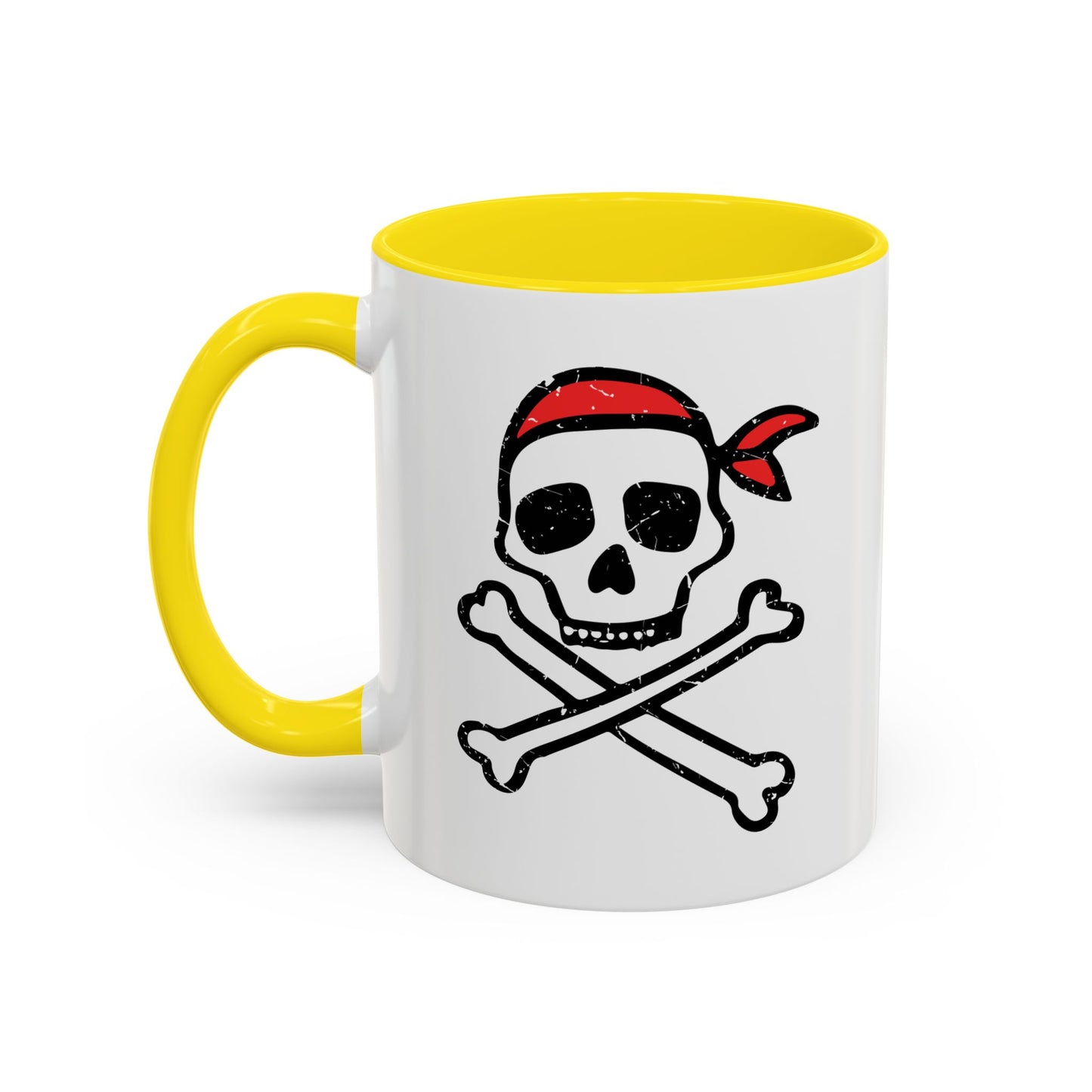 DRAWN SKULL Accent BiColor Funny Sarcastic Mug