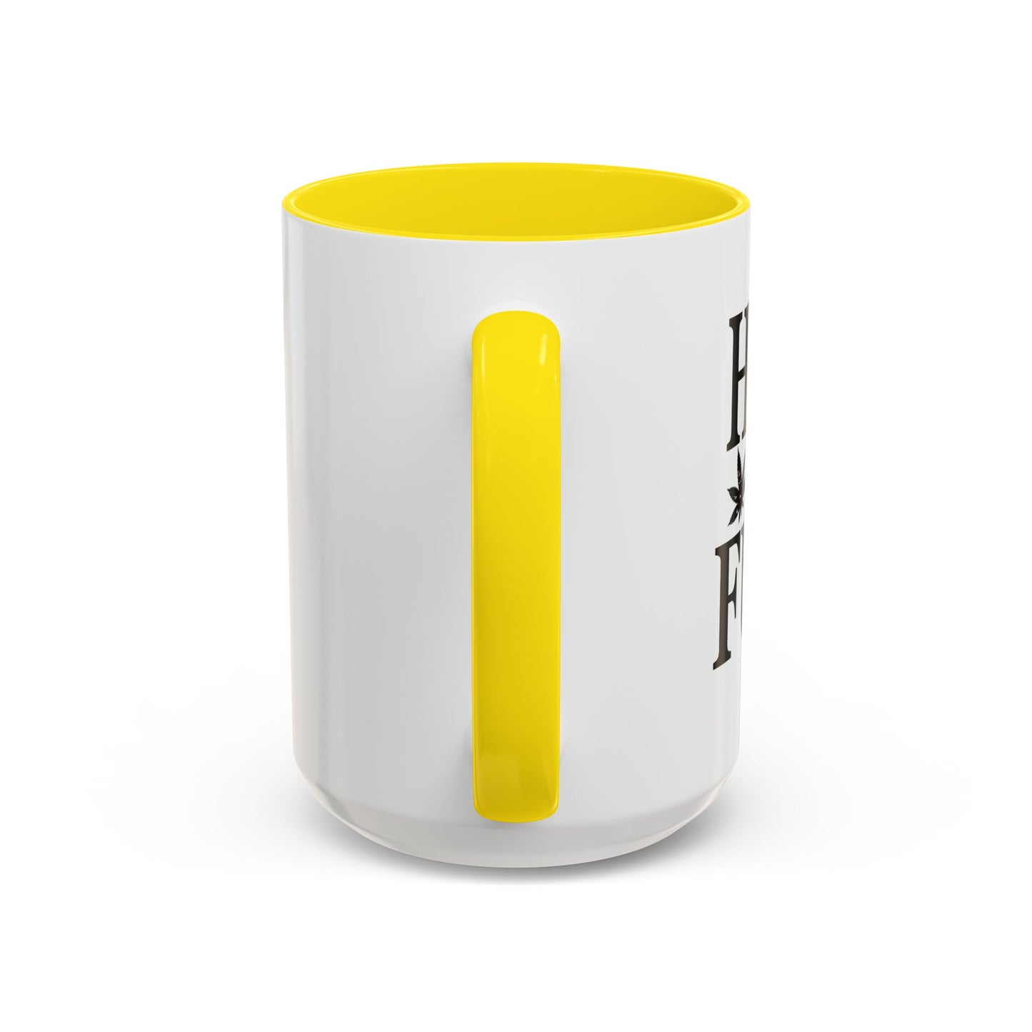 HIGH AS FUCK Accent BiColor Funny Sarcastic Mug