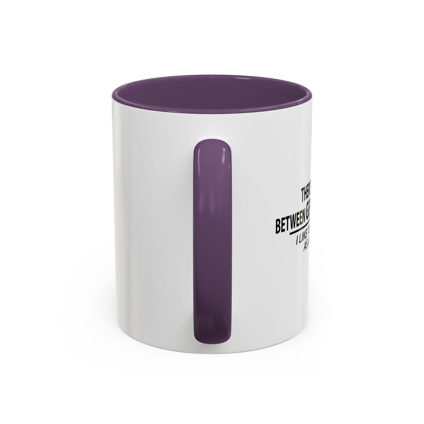 FINE LINE BETWEEN GENIUS AND CRAZY Accent BiColor Funny Sarcastic Mug