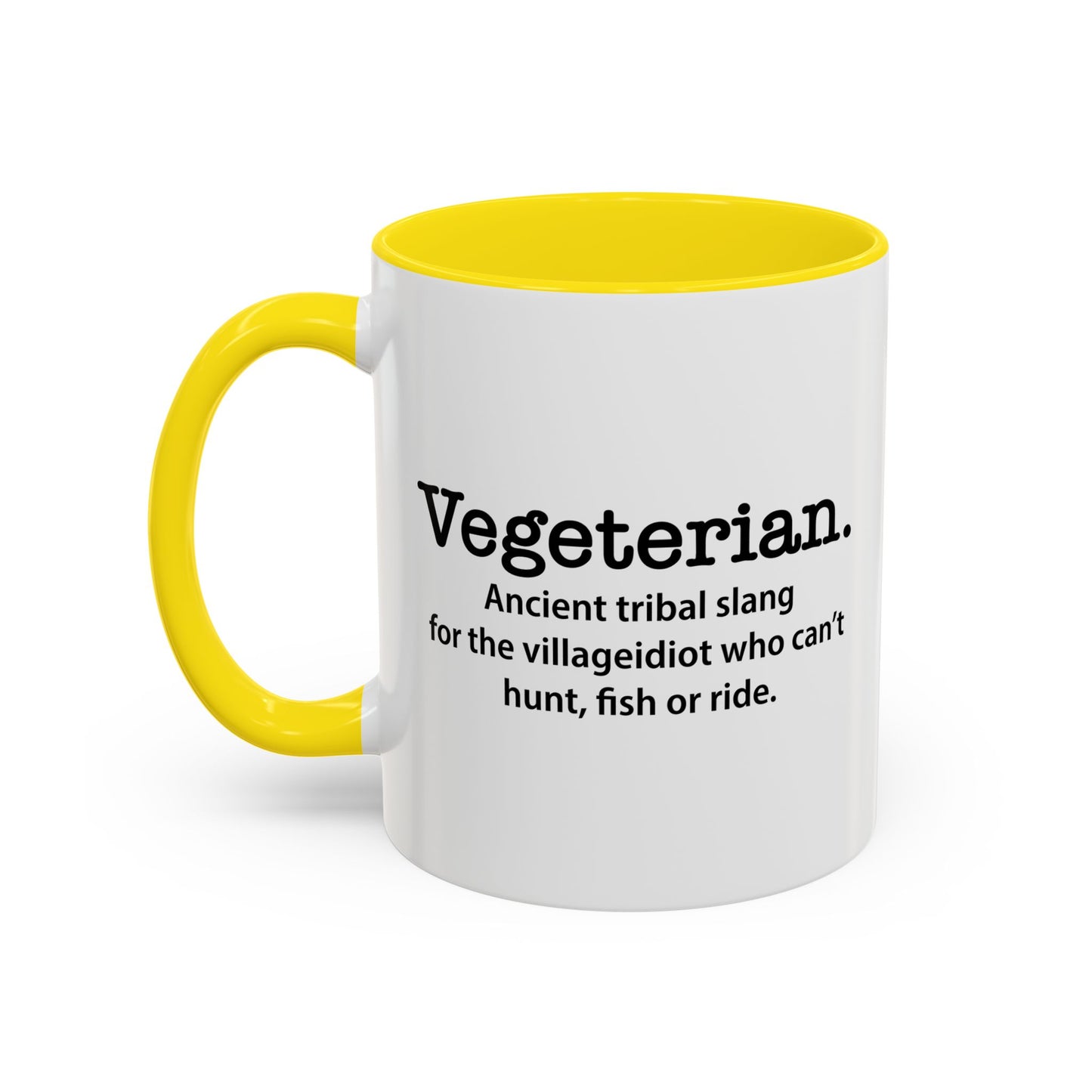 Vegeterian Accent BiColor Funny Sarcastic Mug