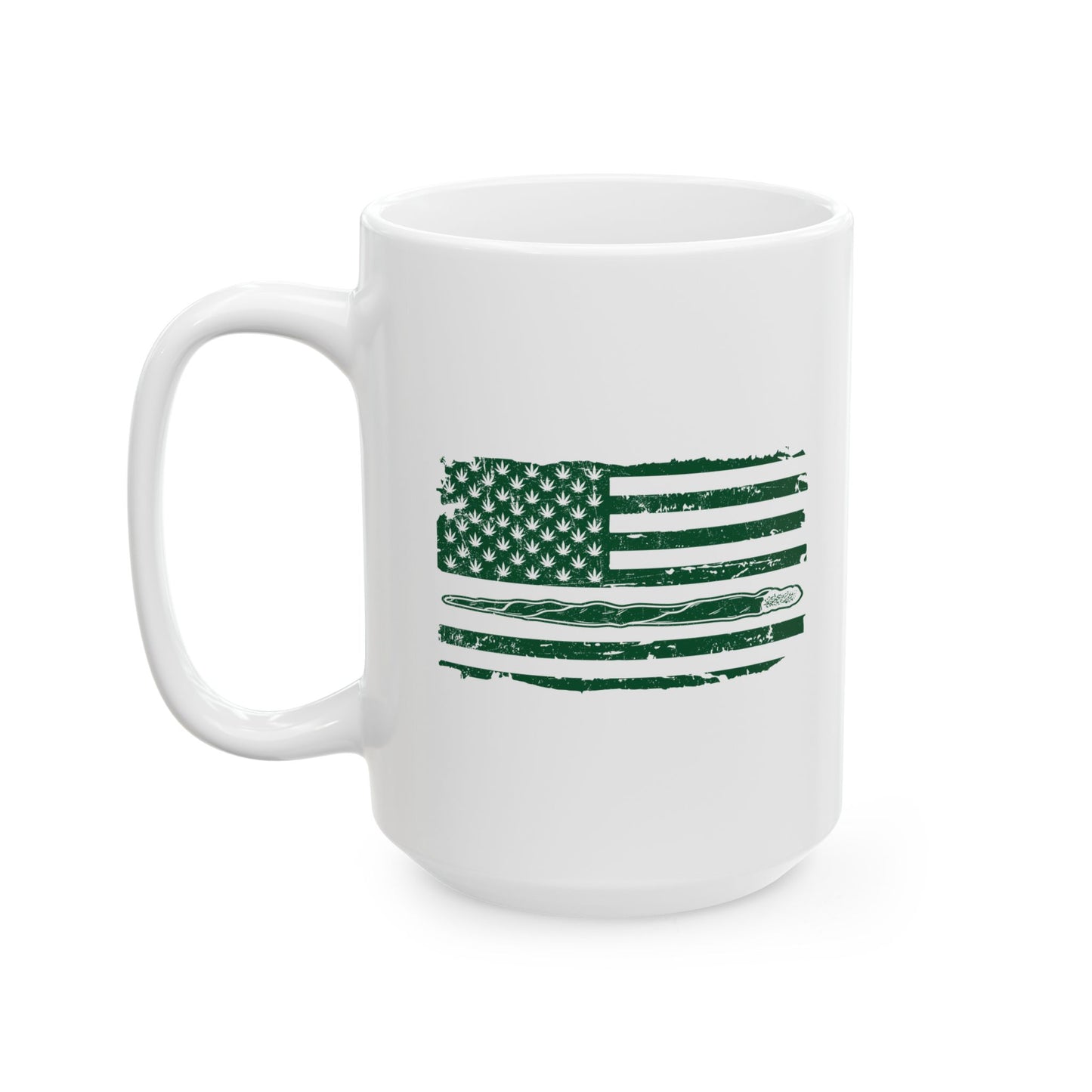 420 FLAG FUNNY SARCASTIC WHITE MUG